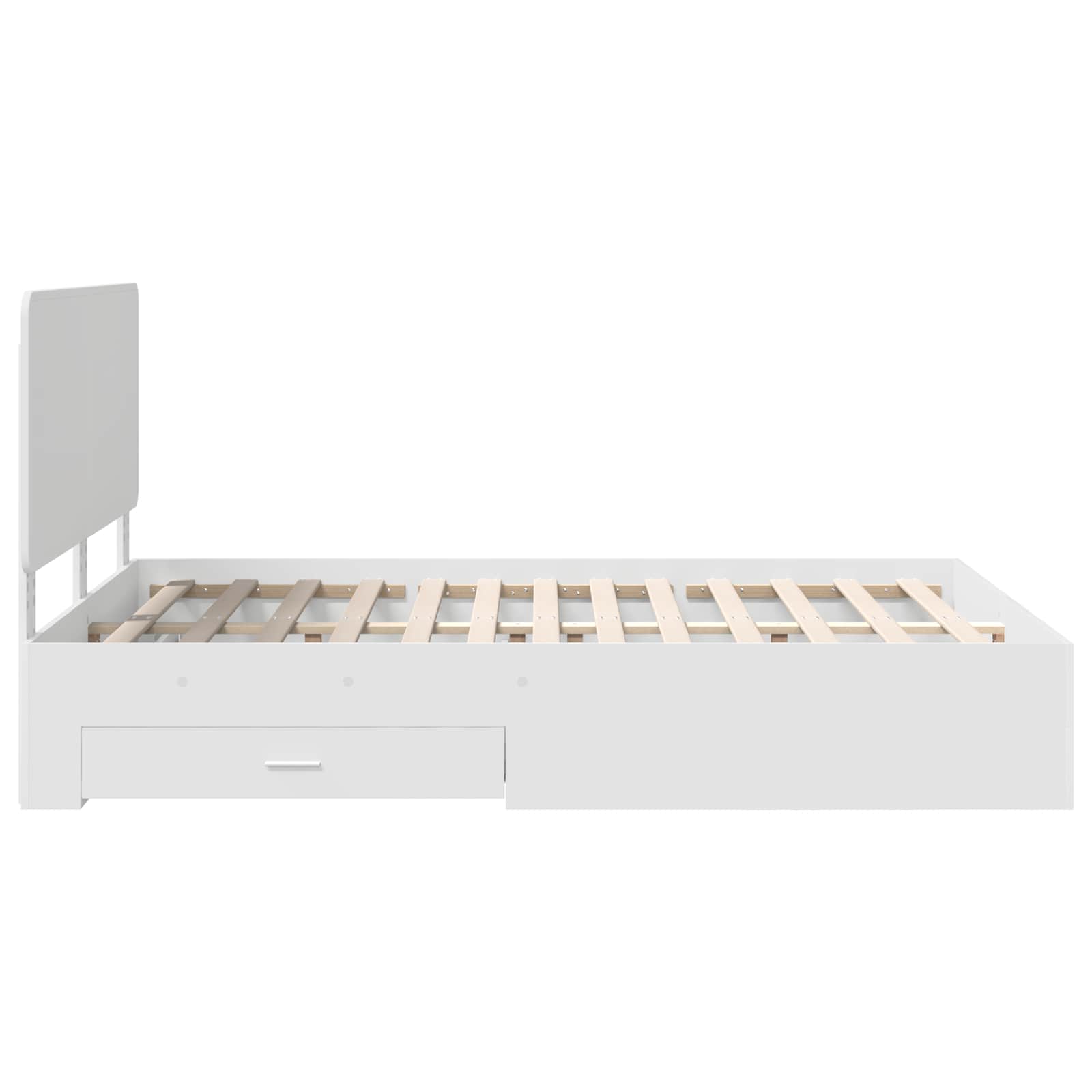 Bedframe met hoofdeinde met lade Wit 150 x 200 cm Bewerkt hout – afbeelding 9