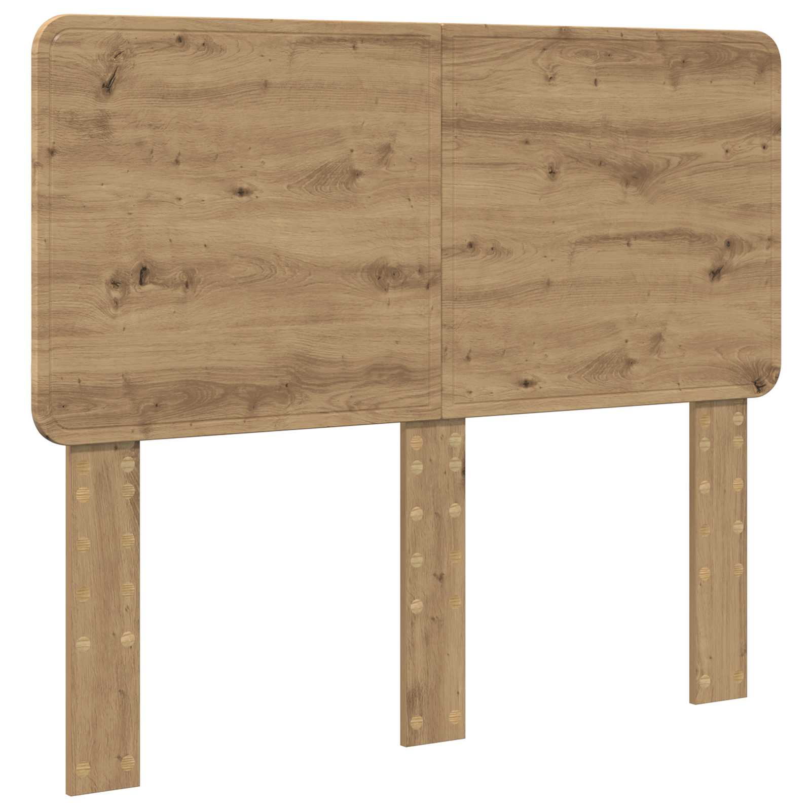 Bedframe met hoofdeinde Artisan Eiken 120 x 200 cm Bewerkt hout – afbeelding 7