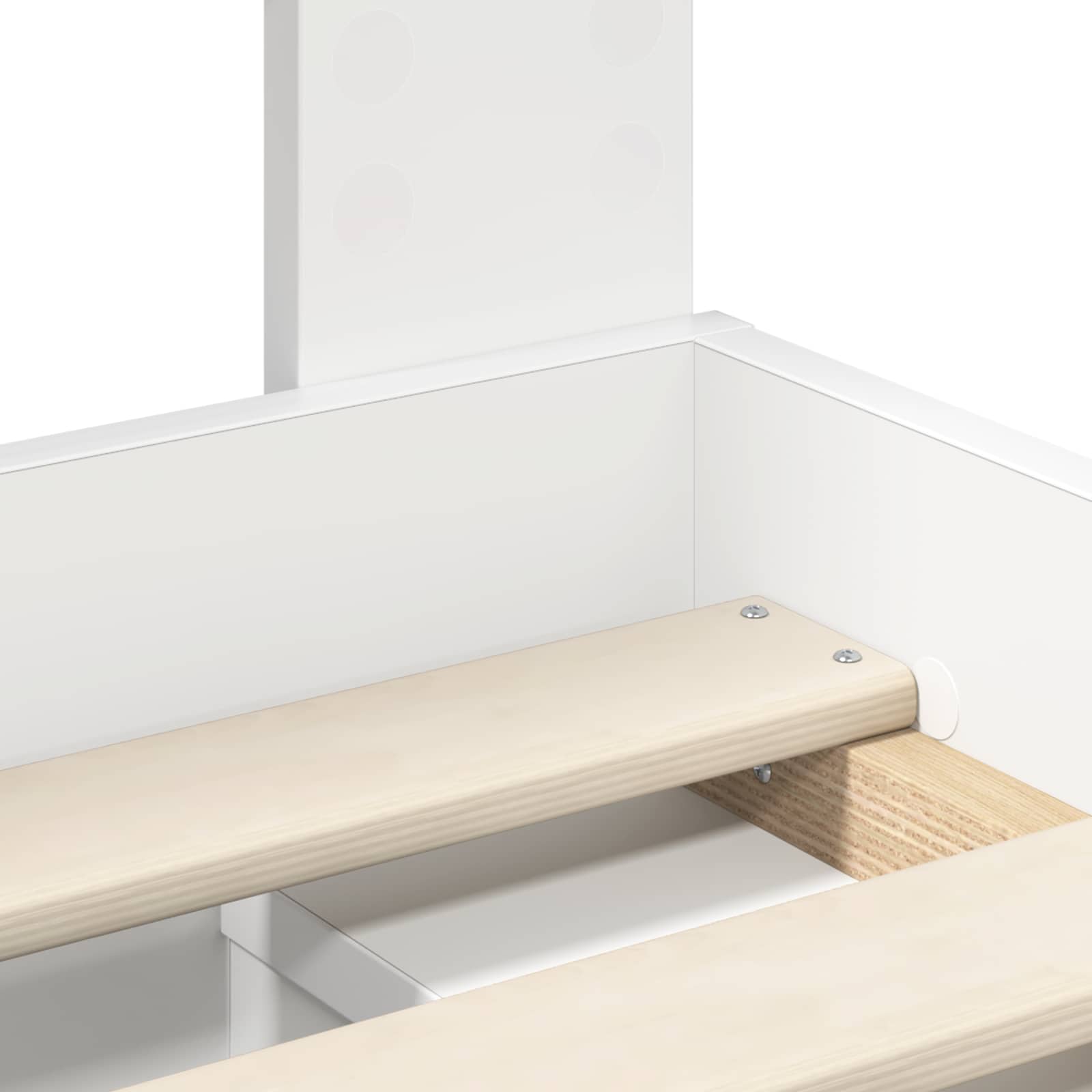 Bedframe met hoofdeinde Wit 150 x 200 cm Massief grenenhout – afbeelding 10