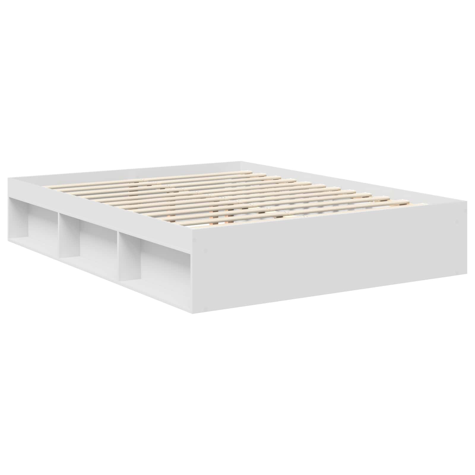 Bedframe met hoofdeinde Wit 150 x 200 cm Massief grenenhout – afbeelding 5