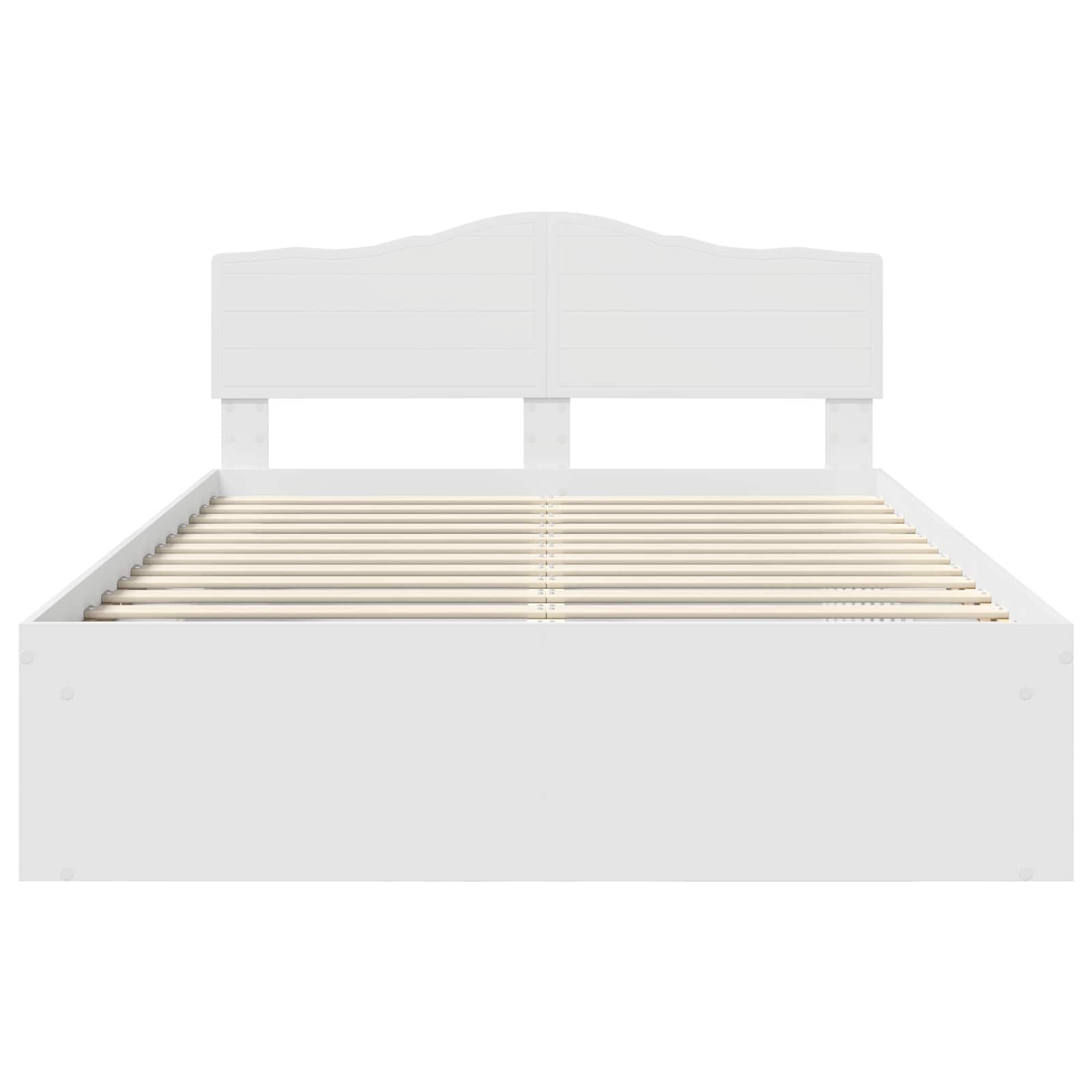 Bedframe met hoofdeinde Wit 150 x 200 cm Massief grenenhout – afbeelding 7