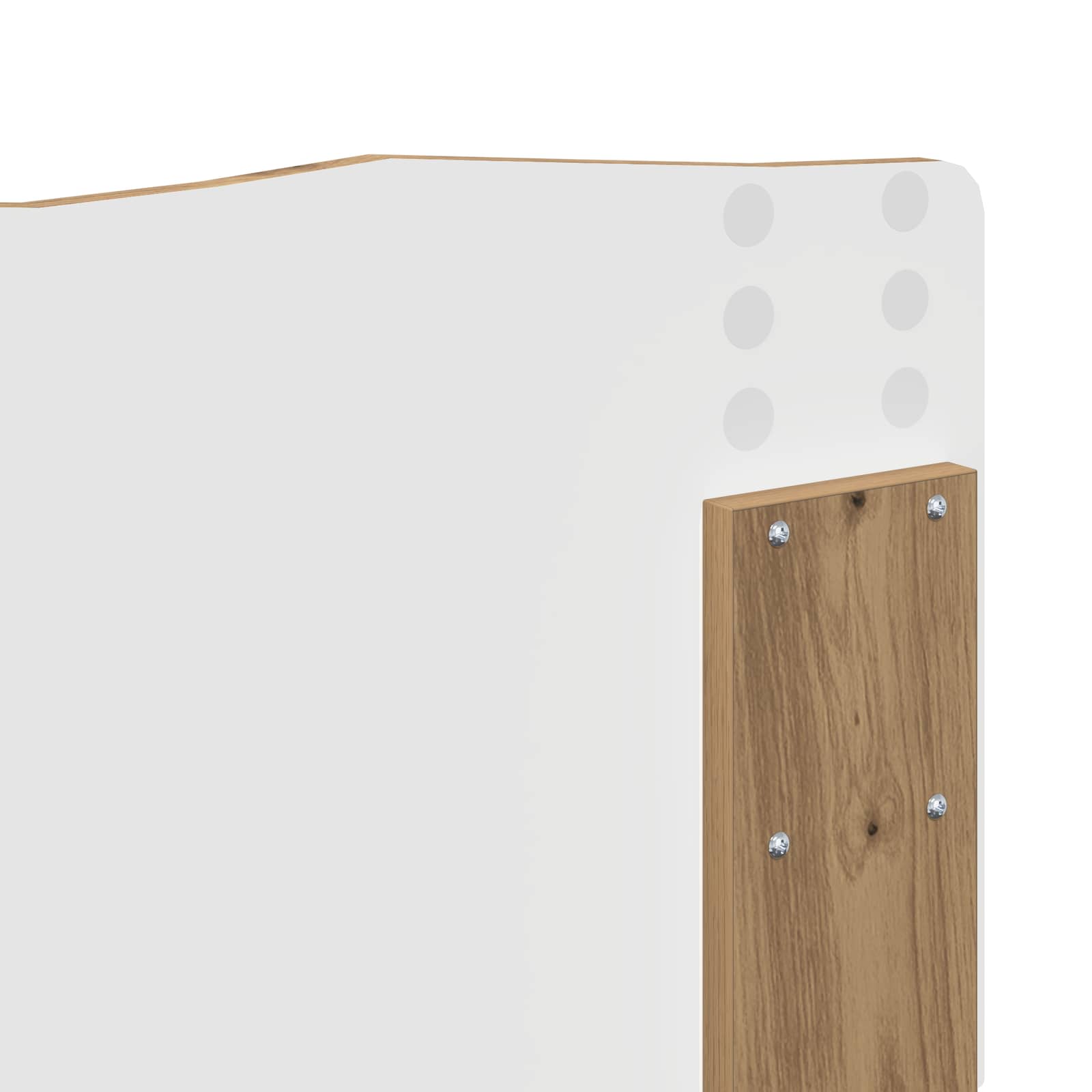 Bedframe Ambachtelijk eiken 140 x 200 cm Massief grenenhout – afbeelding 11