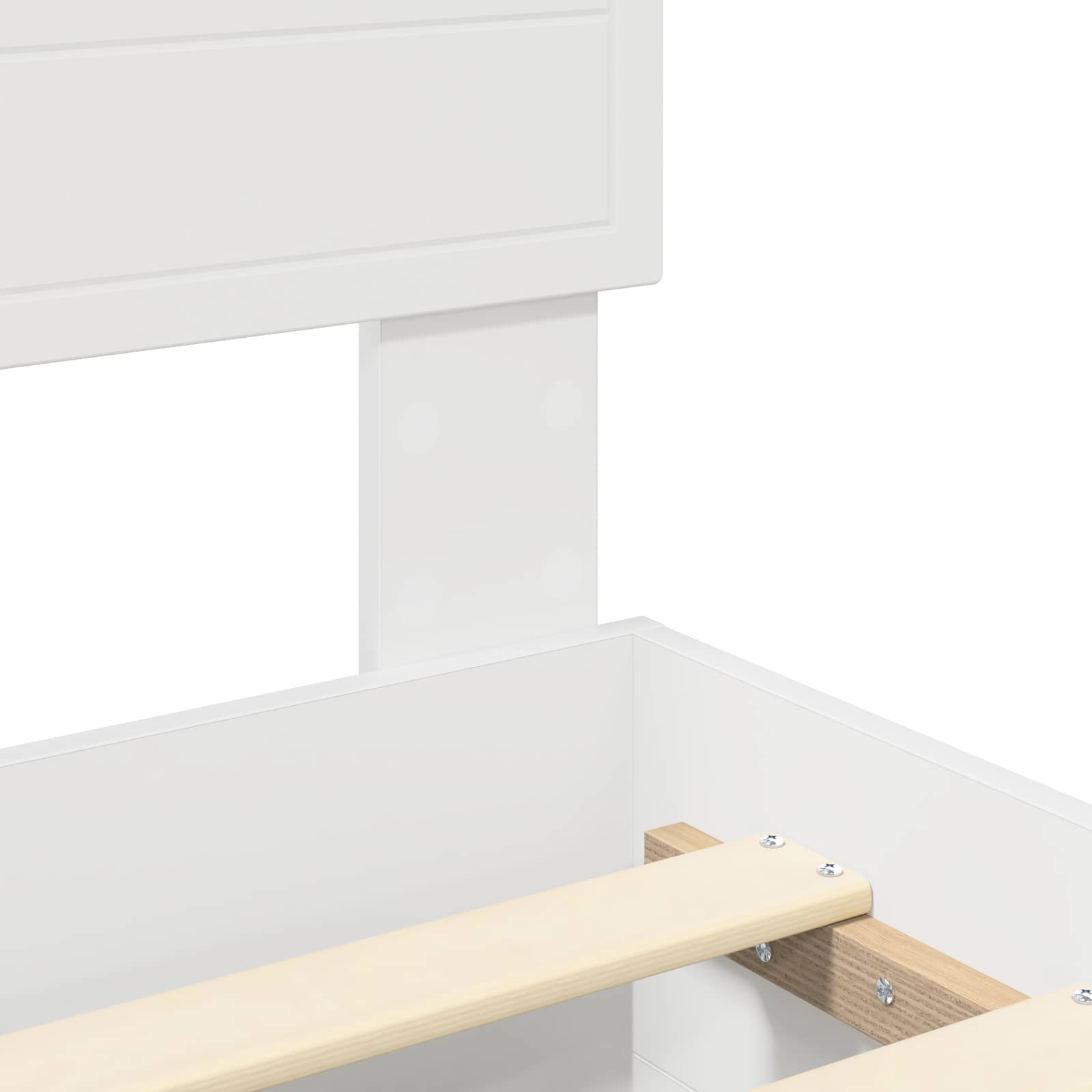 Bedframe met hoofdeinde met lade Wit 150 x 200 cm Bewerkt hout – afbeelding 11