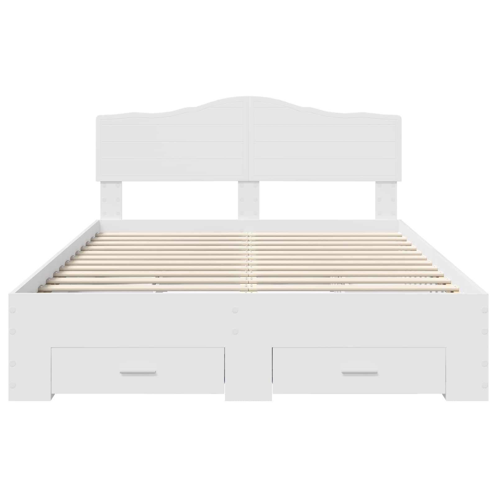 Bedframe met hoofdeinde met lade Wit 150 x 200 cm Bewerkt hout – afbeelding 8