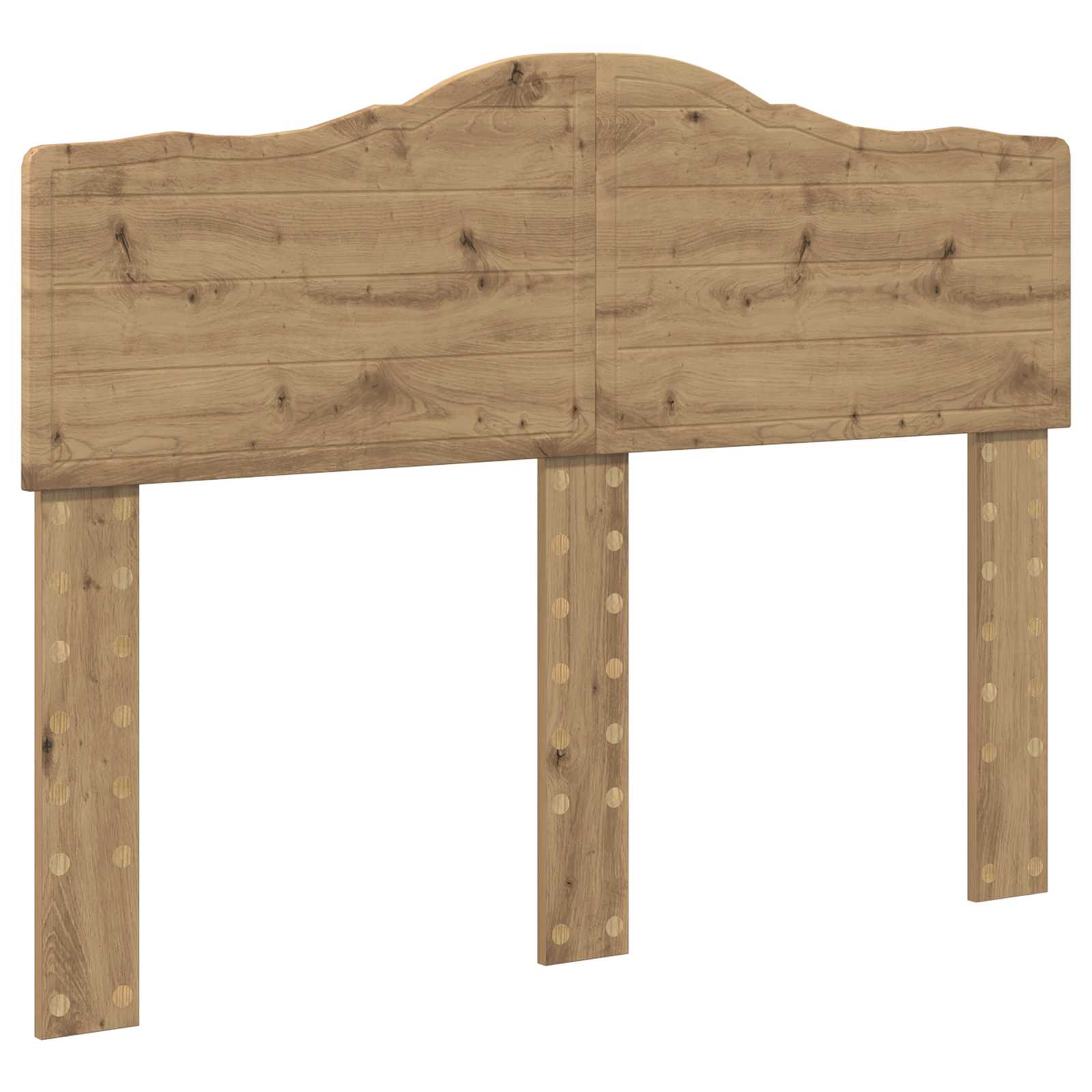 Bedframe met hoofdeinde Artisan Eiken 120 x 200 cm Bewerkt hout – afbeelding 7