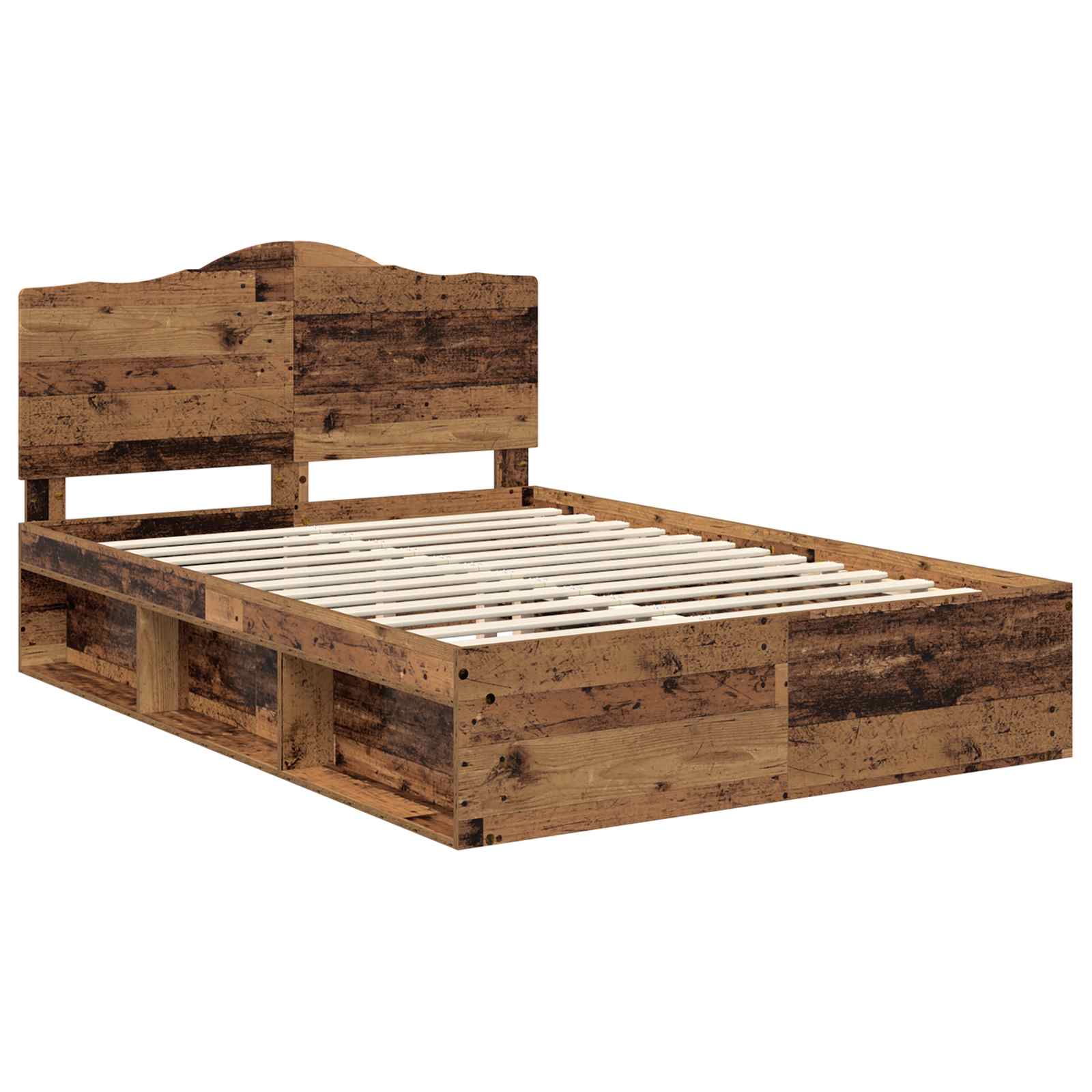 Bedframe met hoofdeinde Oudhout 140 x 200 cm Massief grenenhout – afbeelding 4