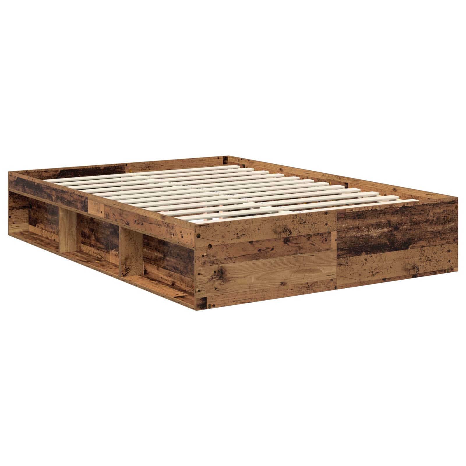 Bedframe met hoofdeinde Oudhout 140 x 200 cm Massief grenenhout – afbeelding 5