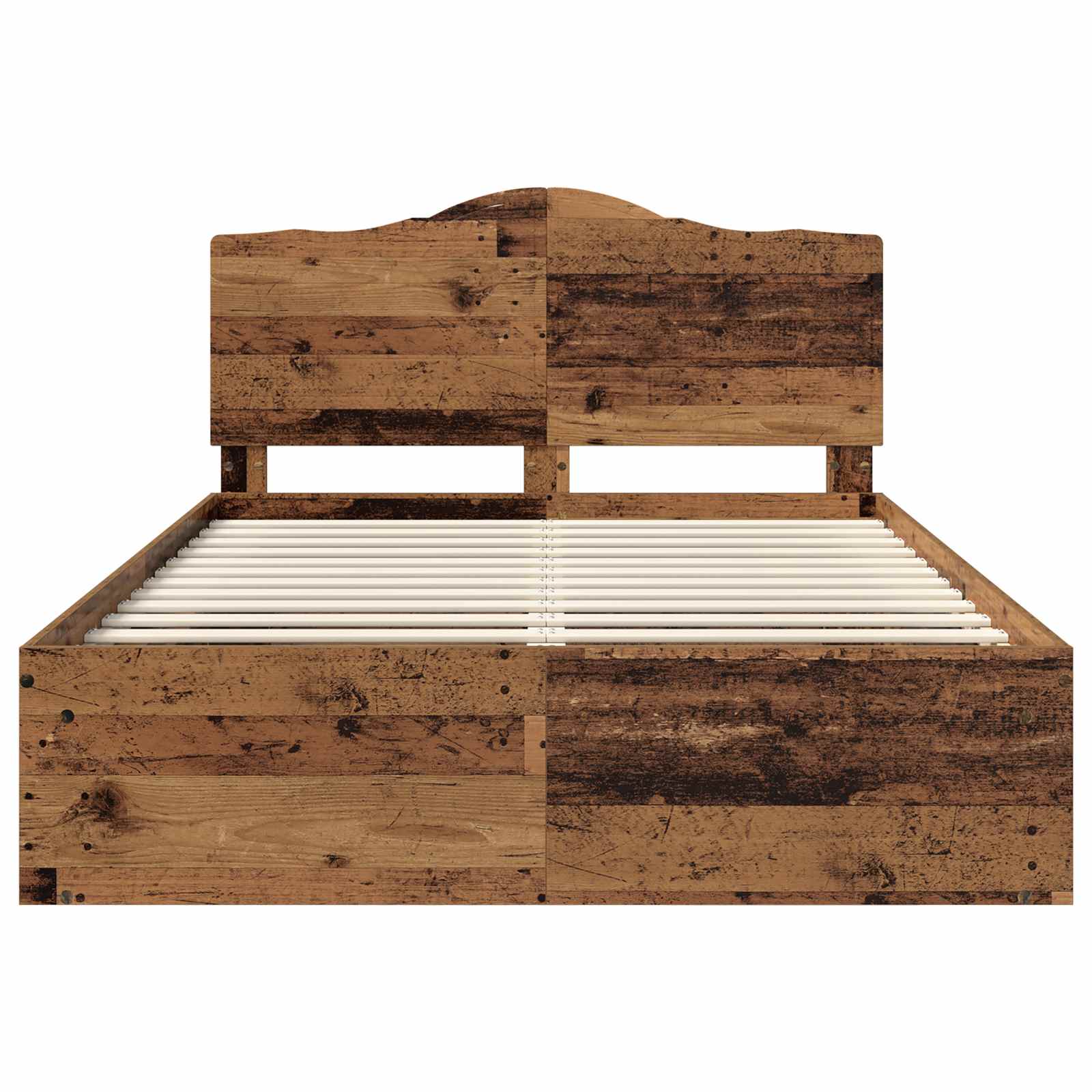 Bedframe met hoofdeinde Oudhout 140 x 200 cm Massief grenenhout – afbeelding 7