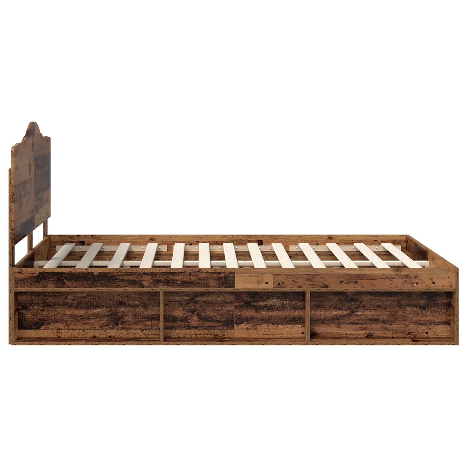 Bedframe met hoofdeinde Oudhout 140 x 200 cm Massief grenenhout – afbeelding 8