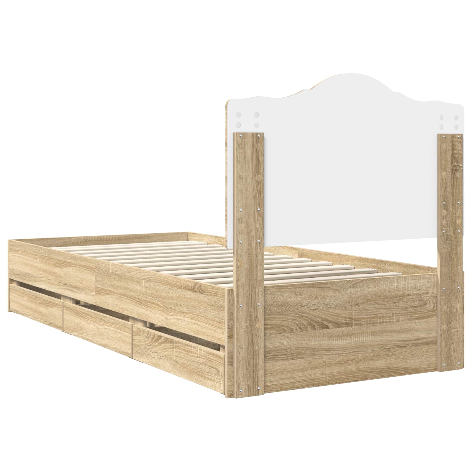 Bedframe met lade Sonoma Eiken 90 x 190 cm Ingenieurshout – afbeelding 10
