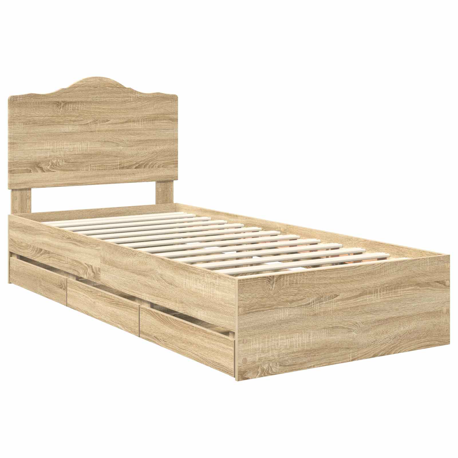 Bedframe met lade Sonoma Eiken 90 x 190 cm Ingenieurshout – afbeelding 4