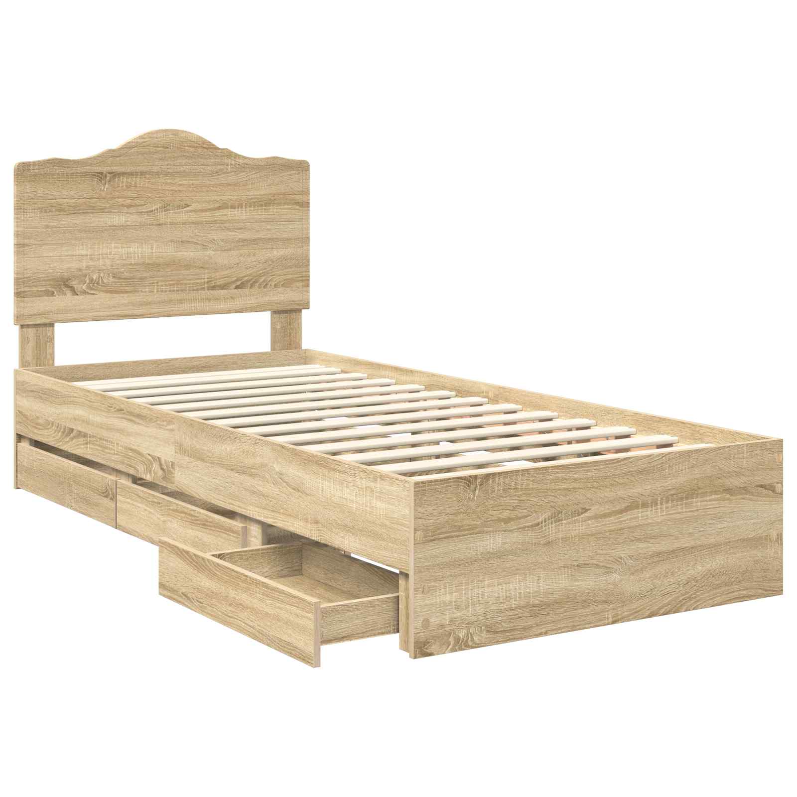 Bedframe met lade Sonoma Eiken 90 x 190 cm Ingenieurshout – afbeelding 5