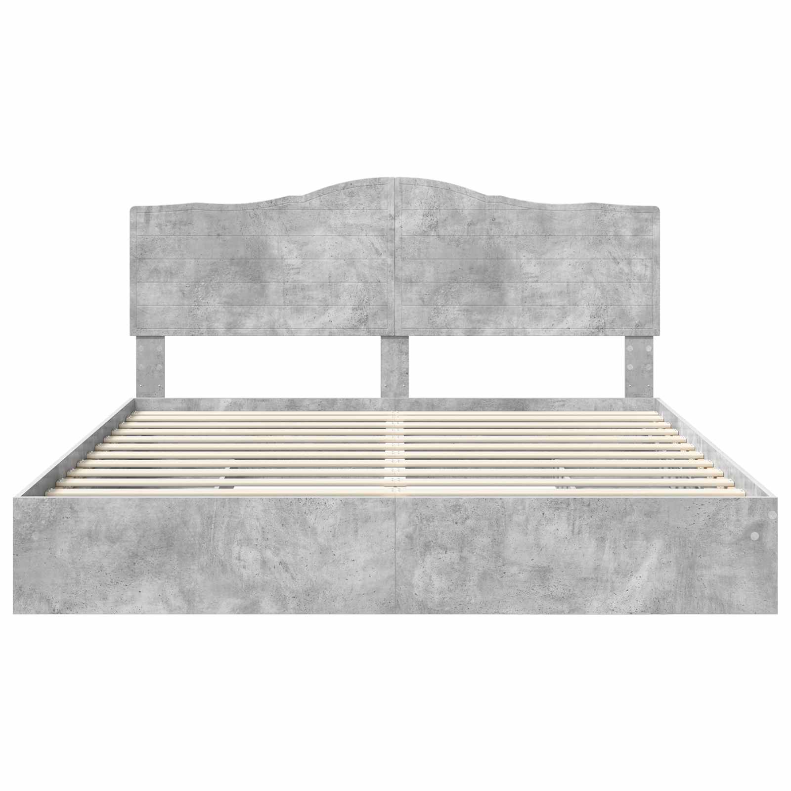 Opslag bed met hoofdeinde Beton Grijs 180 x 200 cm Bewerkt hout – afbeelding 8