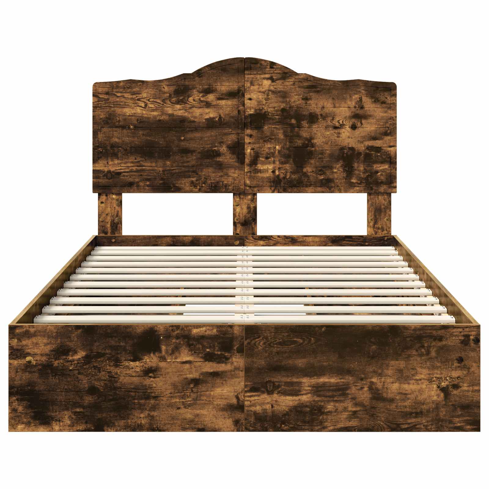Opslag bed met lade Gerookt eiken 120 x 200 cm Bewerkt hout – afbeelding 8