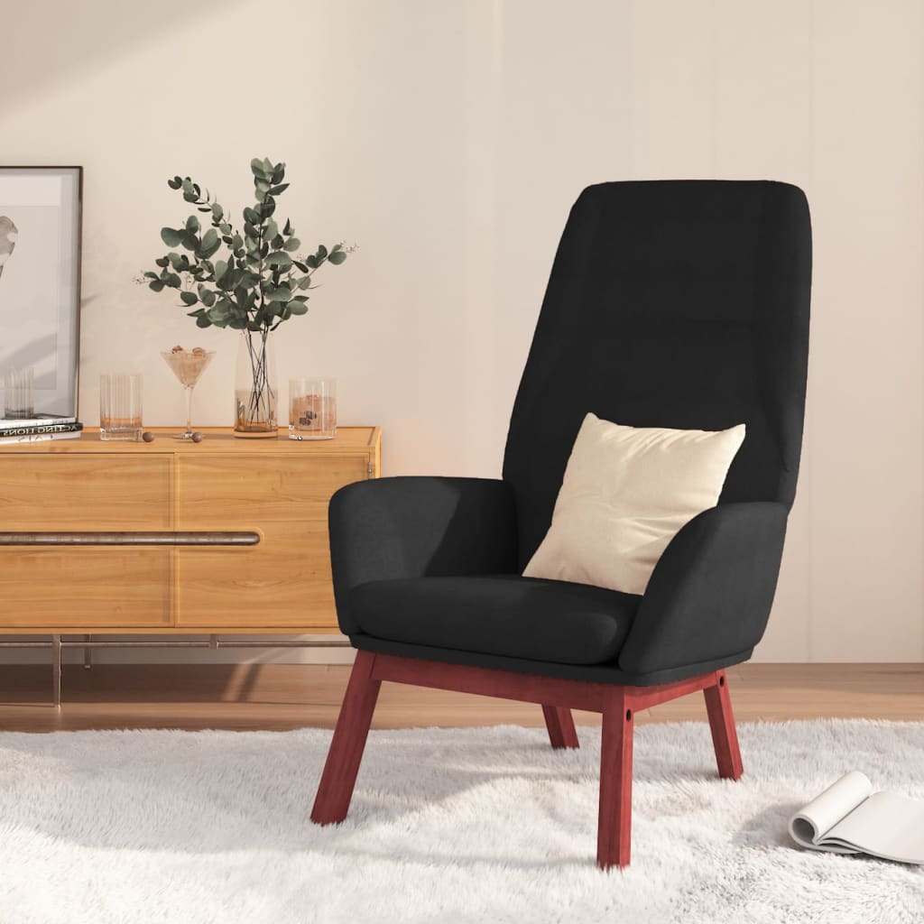 Relaxstoel stof zwart