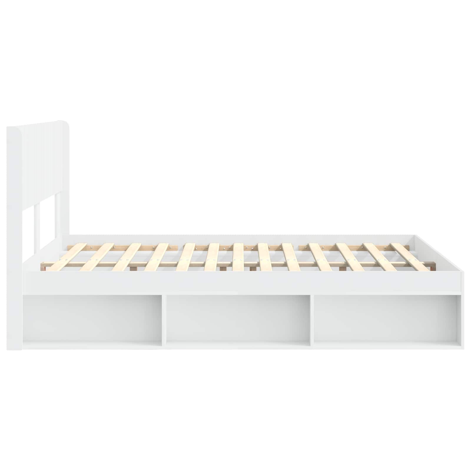 Bedframe met opbergruimte en hoofdbord Wit 150 x 200 cm – afbeelding 6