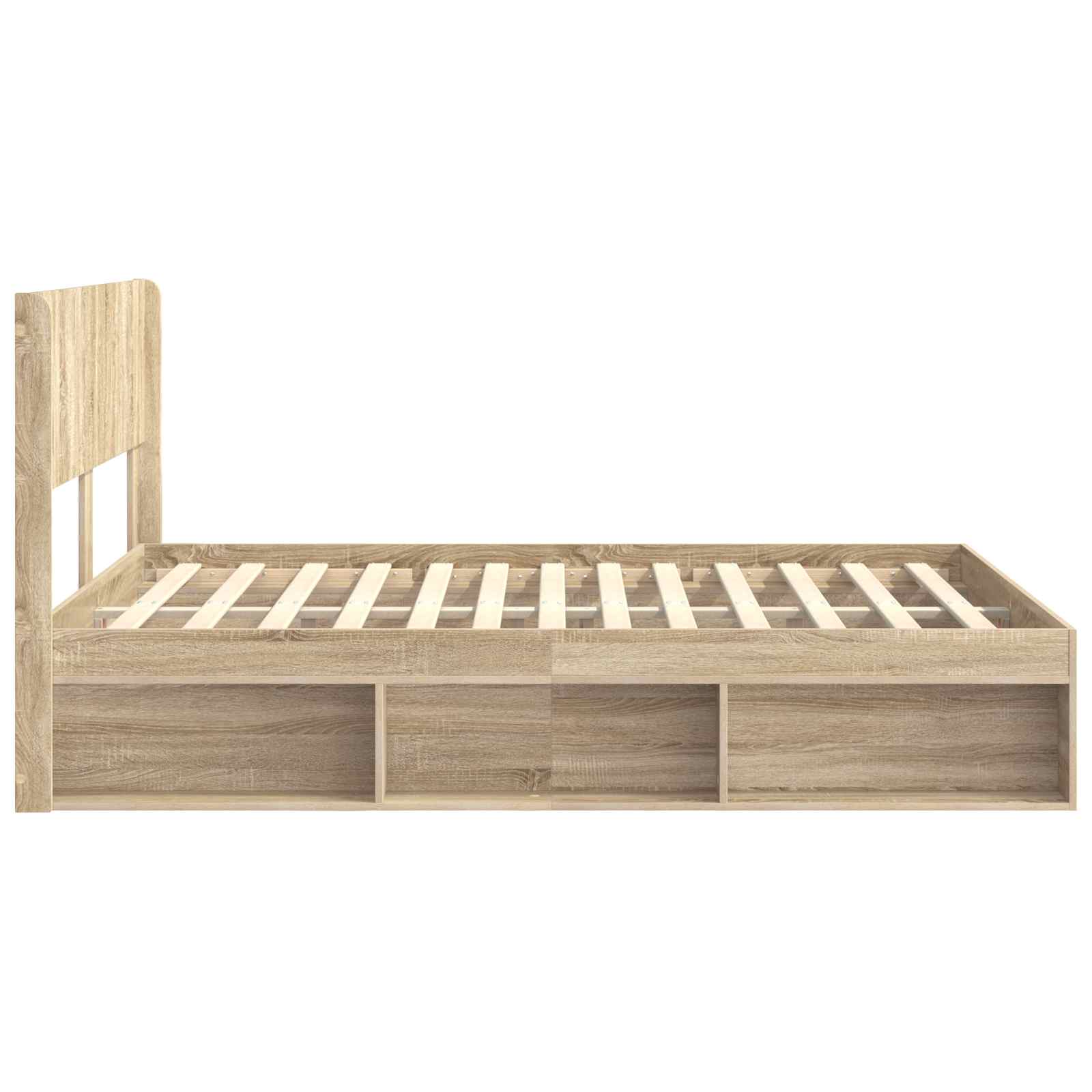 Bedframe met opbergruimte en hoofdbord Sonoma Eiken – afbeelding 6