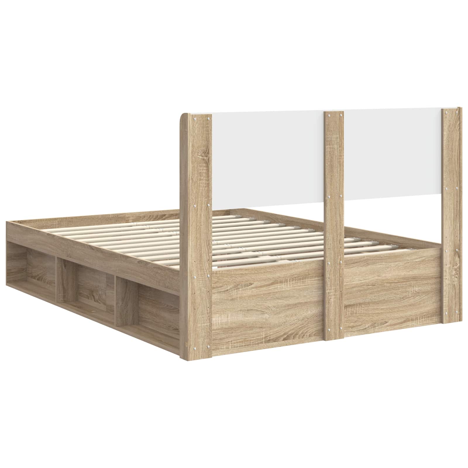 Bedframe met opbergruimte en hoofdbord Sonoma Eiken – afbeelding 7