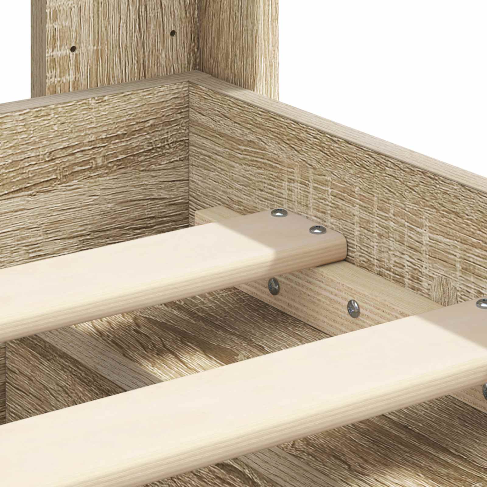 Bedframe met opbergruimte en hoofdbord Sonoma Eiken – afbeelding 9