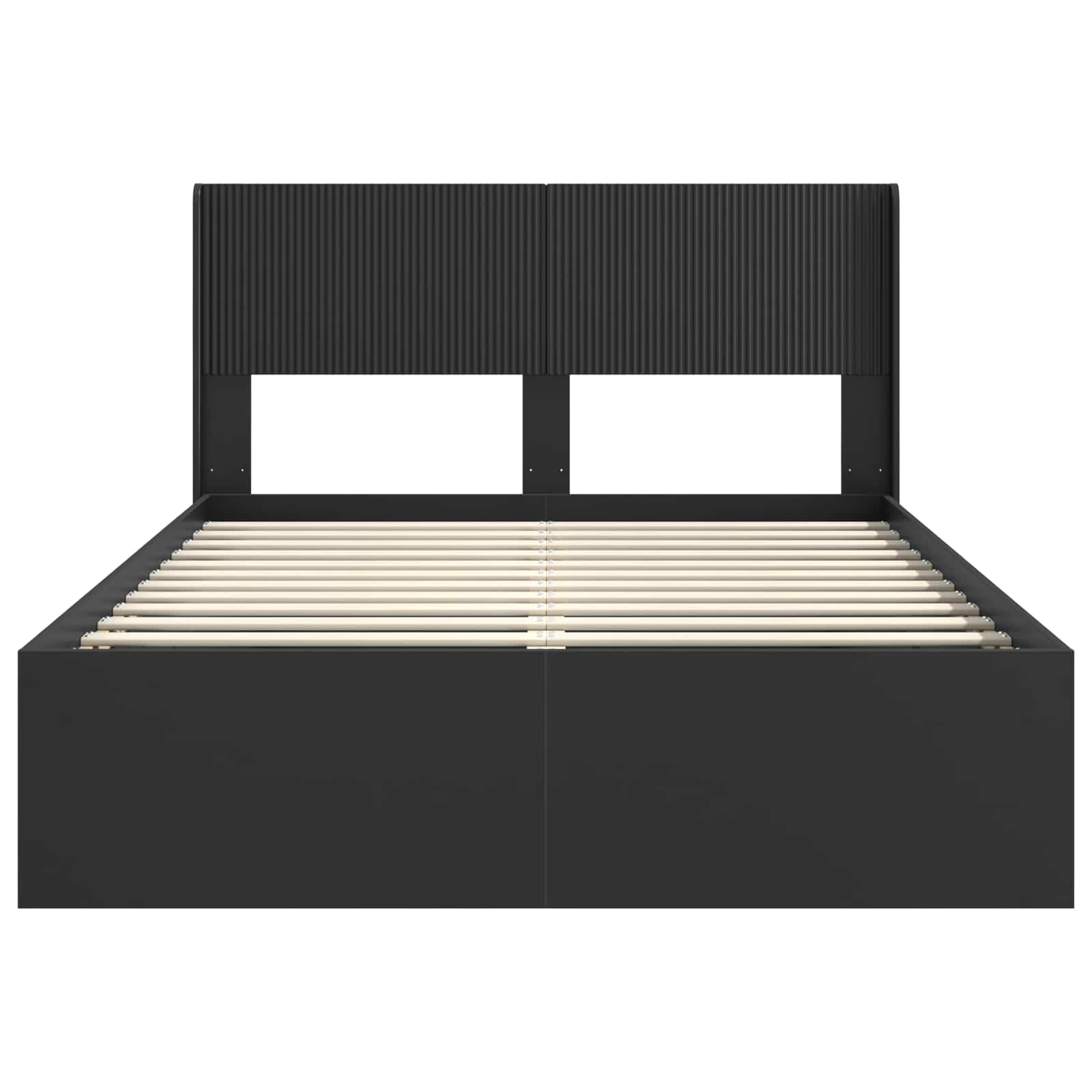 Bedframe met opbergruimte en hoofdbord Zwart 135 x 190 cm – afbeelding 5