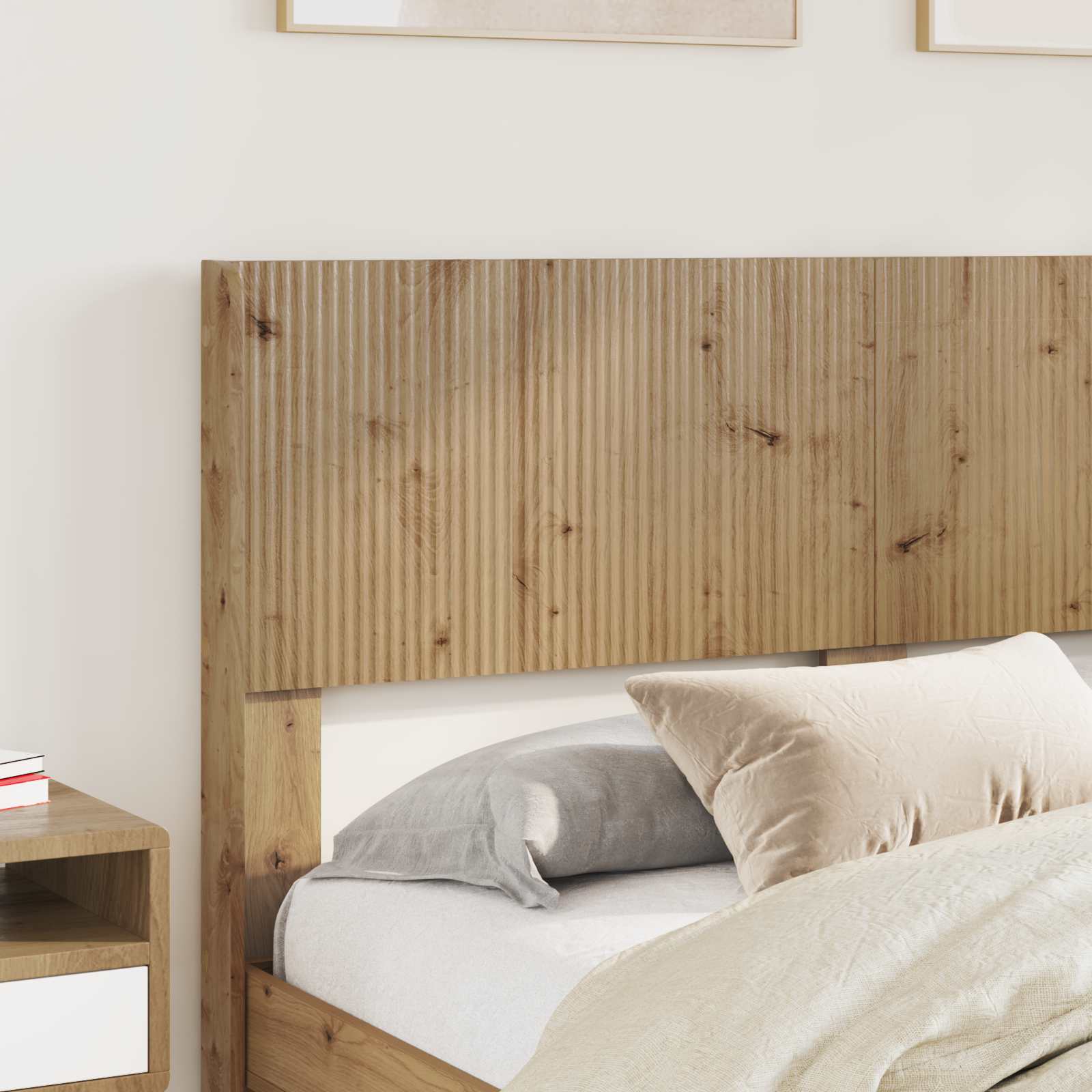 Bedframe met opbergruimte en hoofdbord Artisanaal eiken – afbeelding 3
