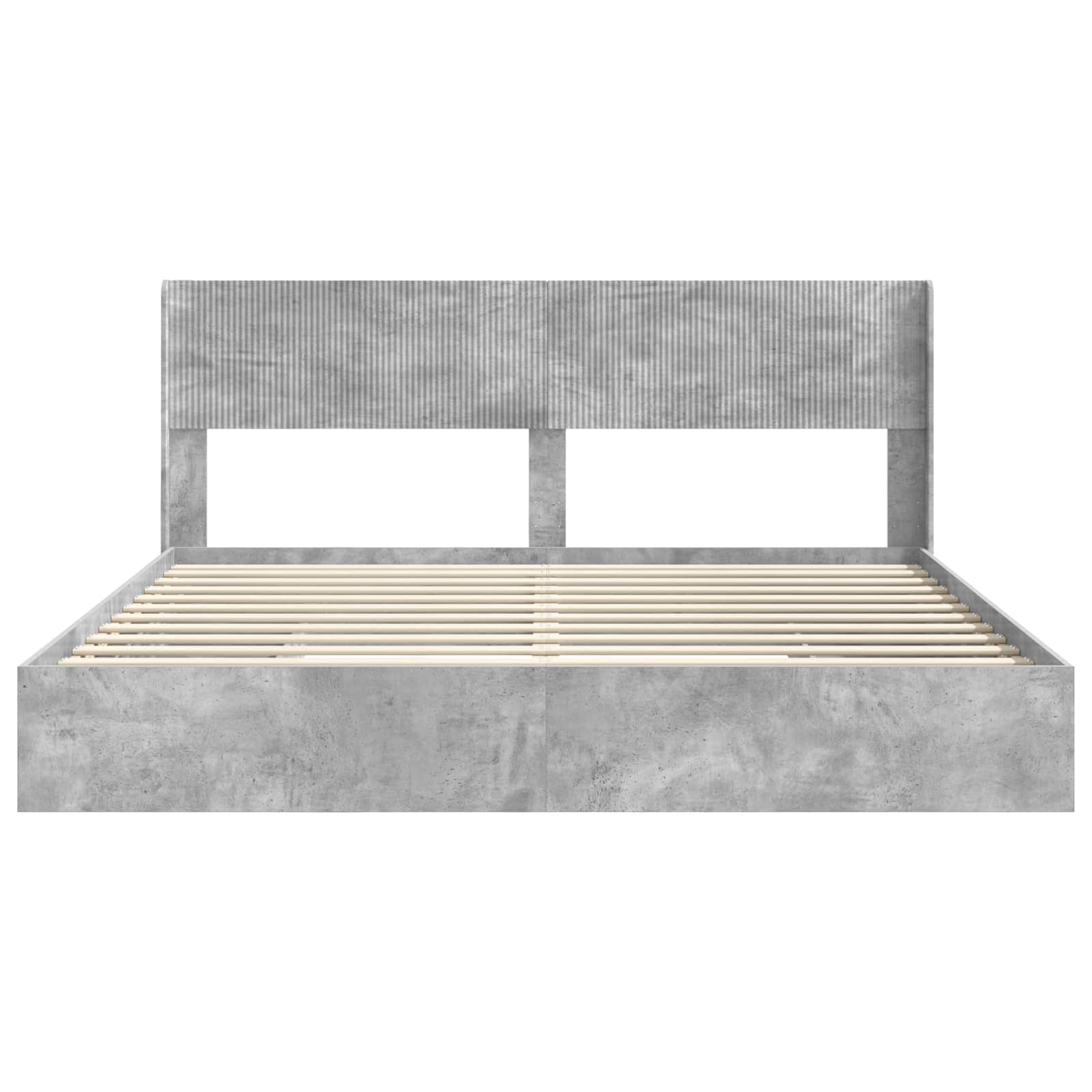 Bedframe met opbergruimte en hoofdbord Betongrijs 180 x 200 cm – afbeelding 5