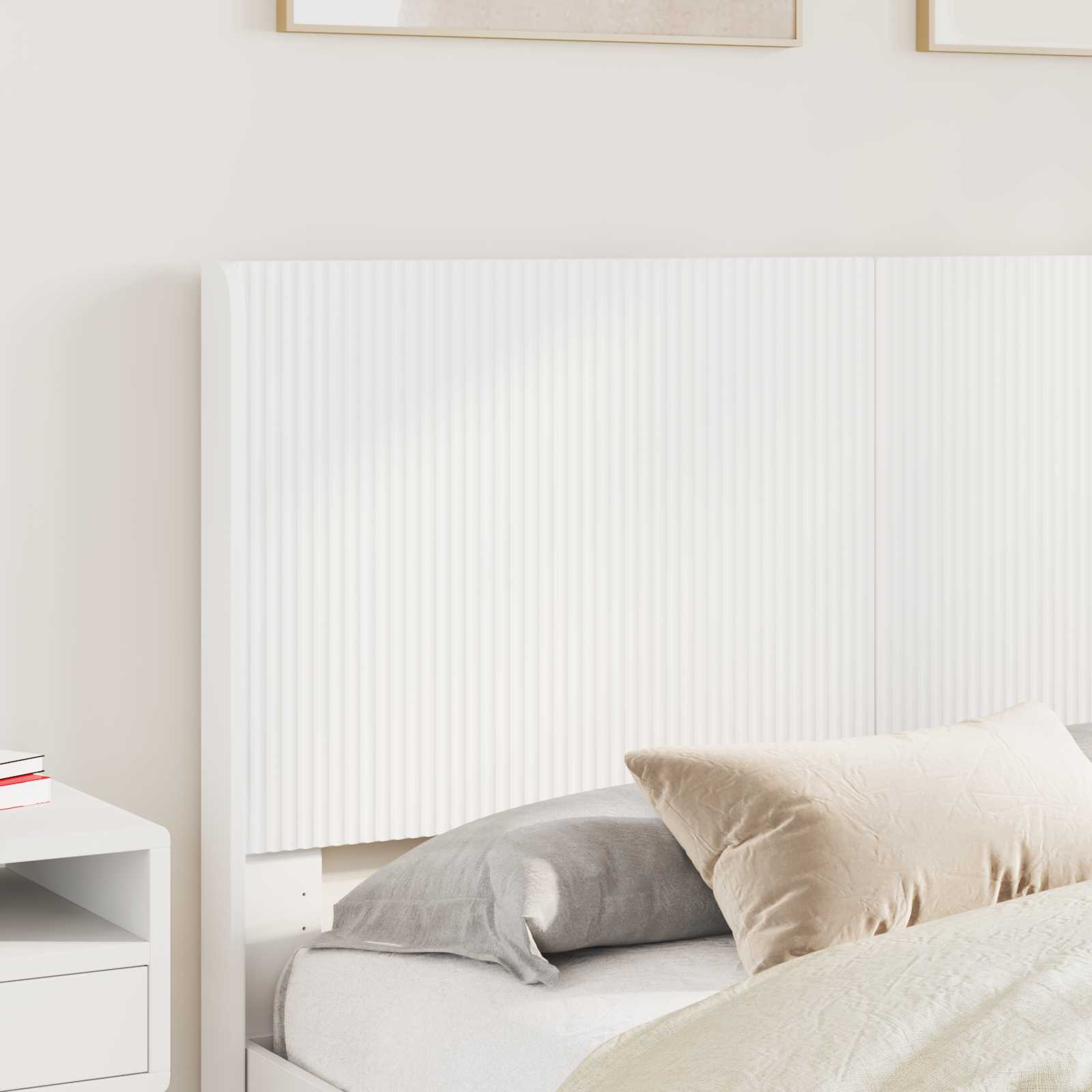 Bedframe met opbergruimte en hoofdbord Wit 150 x 200 cm – afbeelding 3