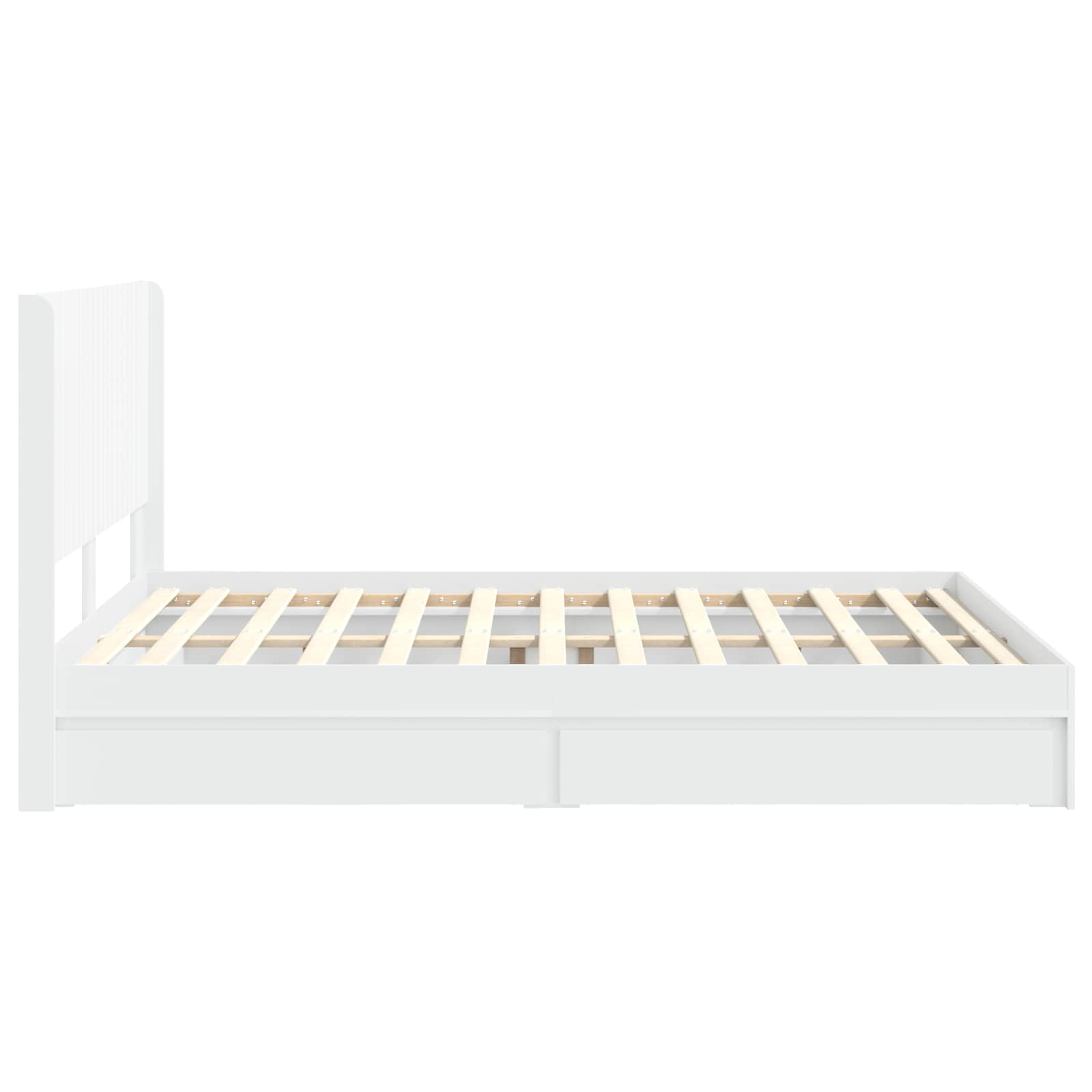 Bedframe met opbergruimte en hoofdbord Wit 150 x 200 cm – afbeelding 7