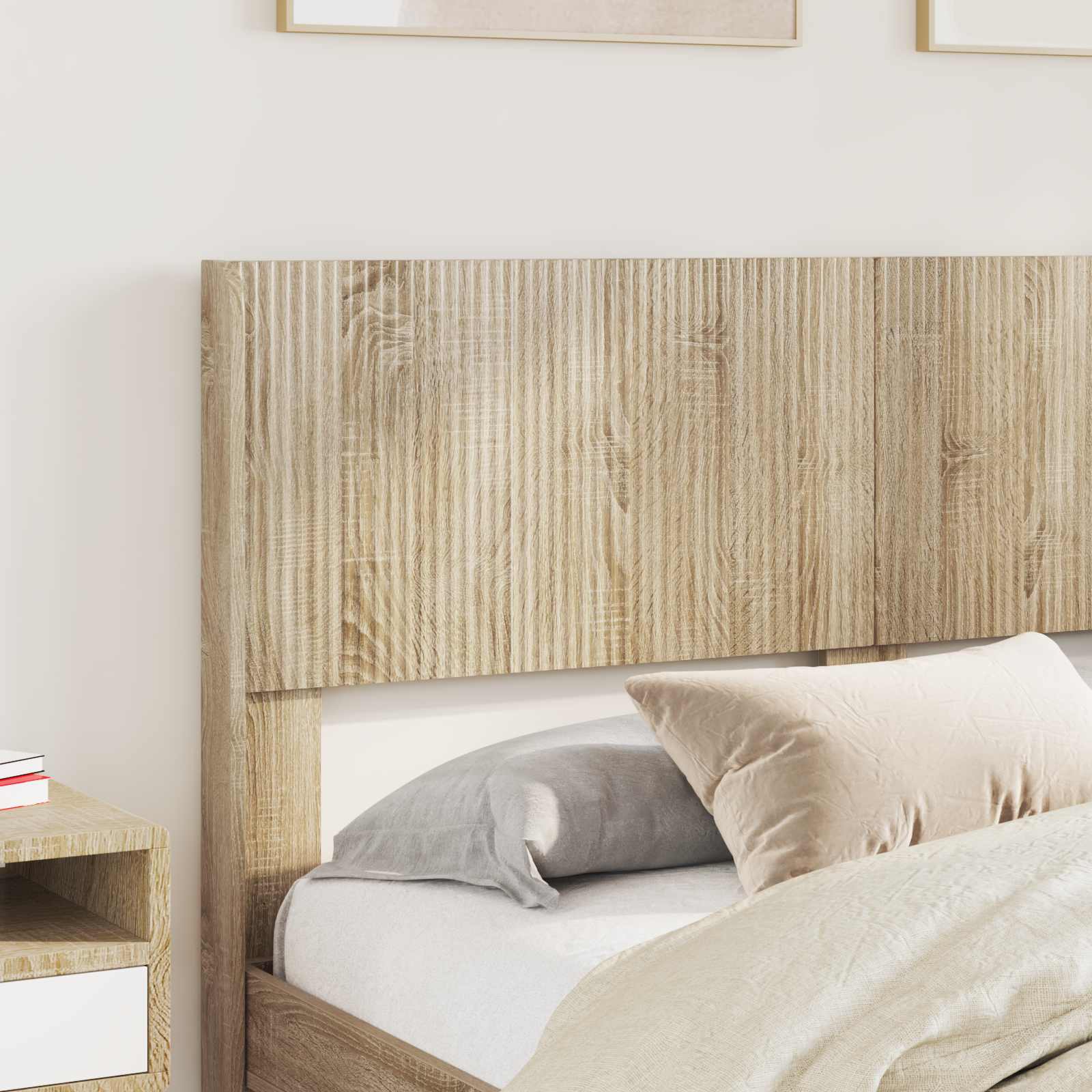 Bedframe met opbergruimte en hoofdbord Sonoma Eiken – afbeelding 3