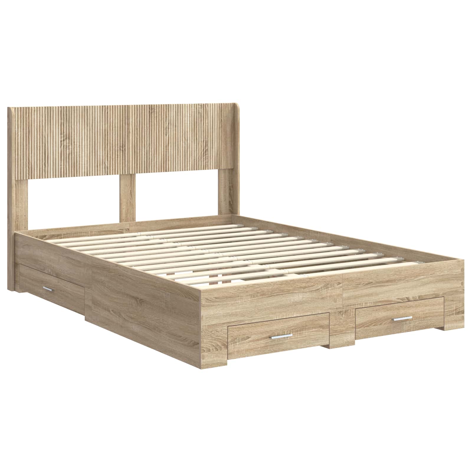 Bedframe met opbergruimte en hoofdbord Sonoma Eiken – afbeelding 4