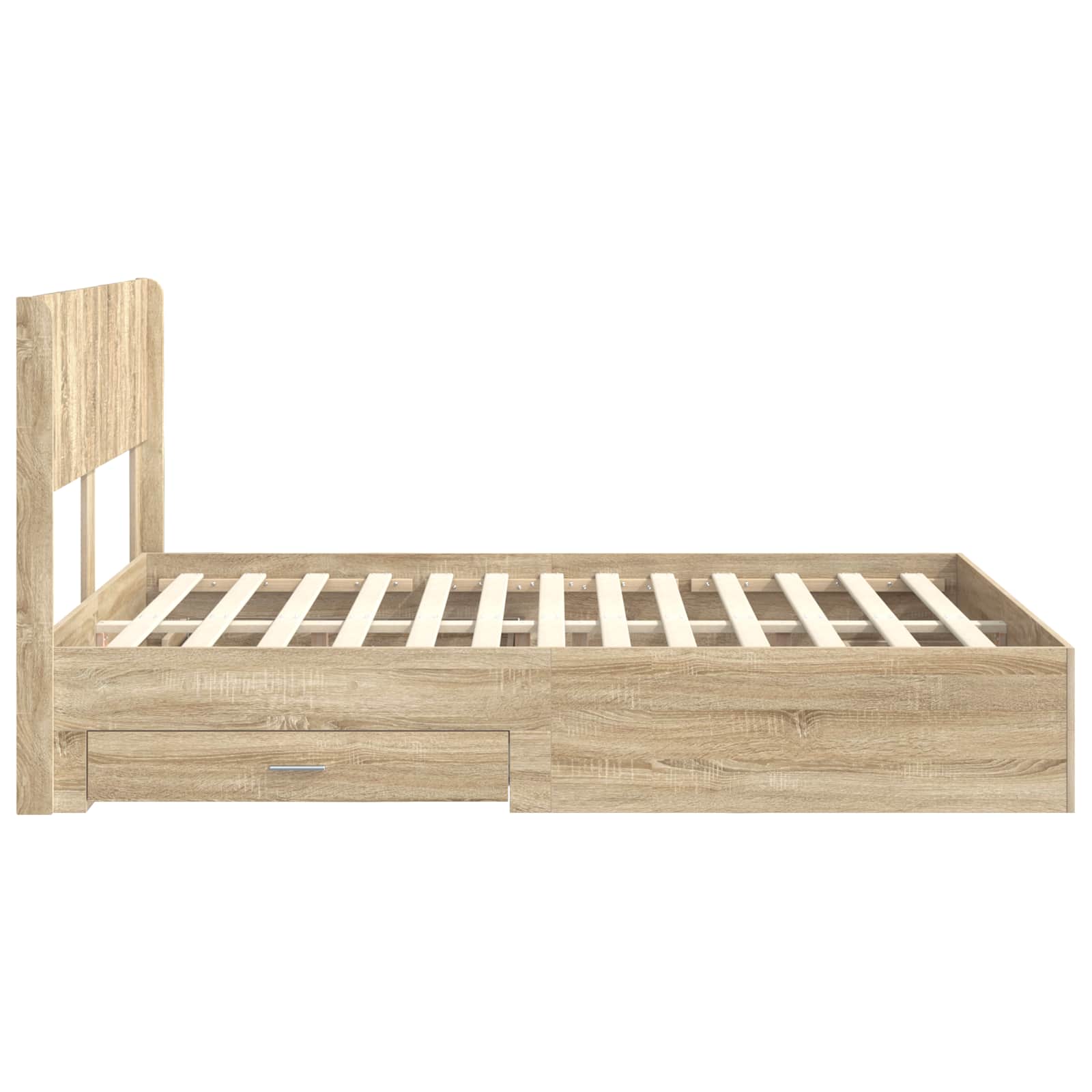 Bedframe met opbergruimte en hoofdbord Sonoma Eiken – afbeelding 7