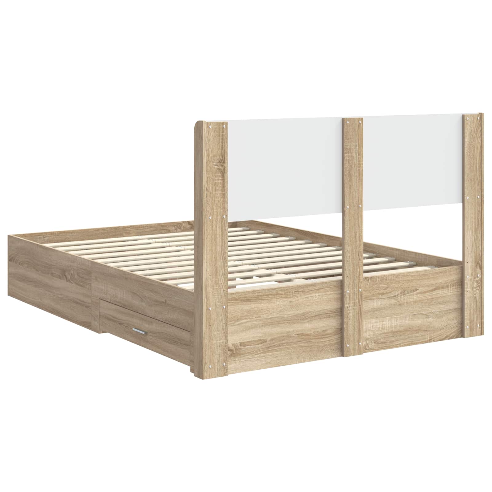 Bedframe met opbergruimte en hoofdbord Sonoma Eiken – afbeelding 8