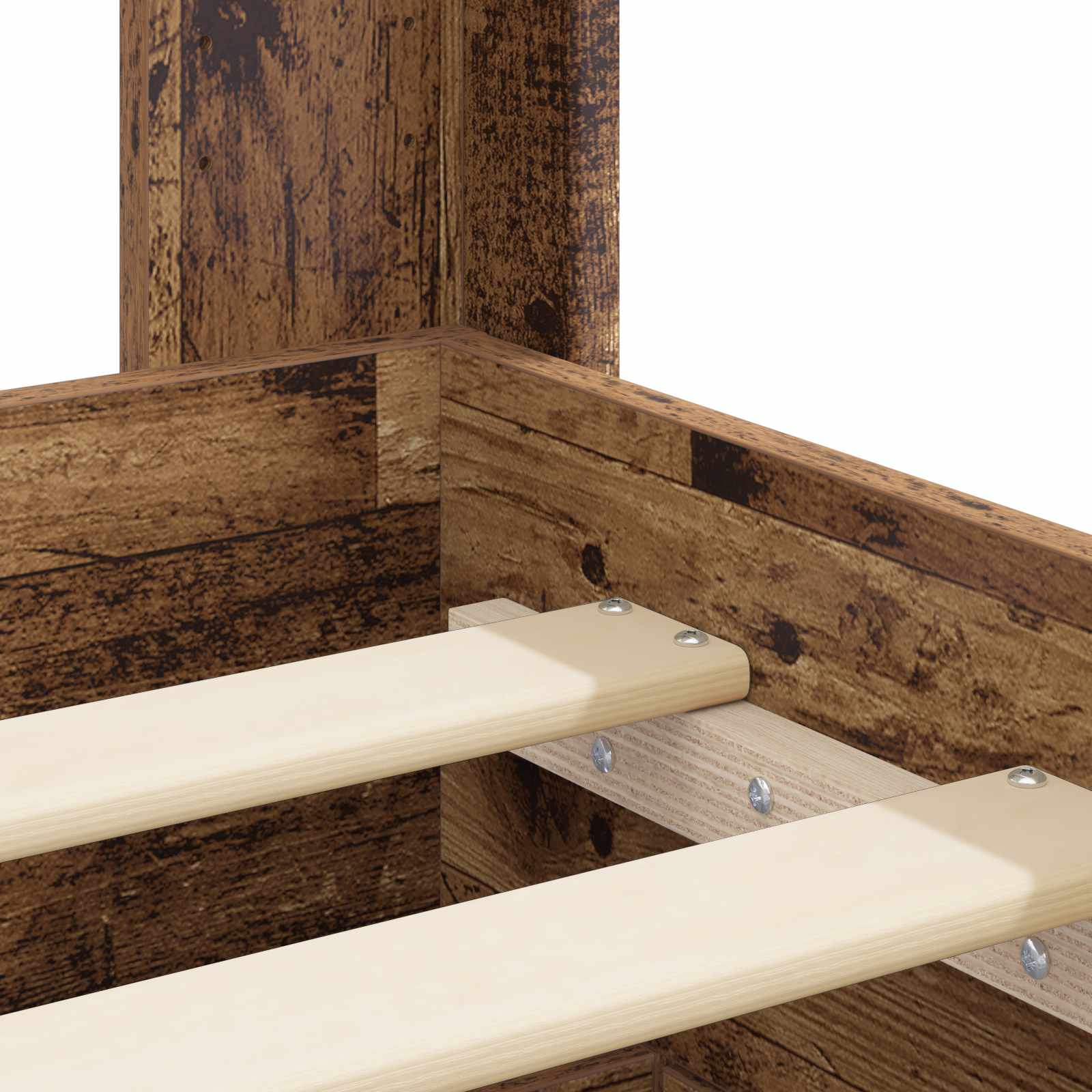 Bedframe met opbergruimte en hoofdbord Oud hout 120 x 190 cm – afbeelding 10
