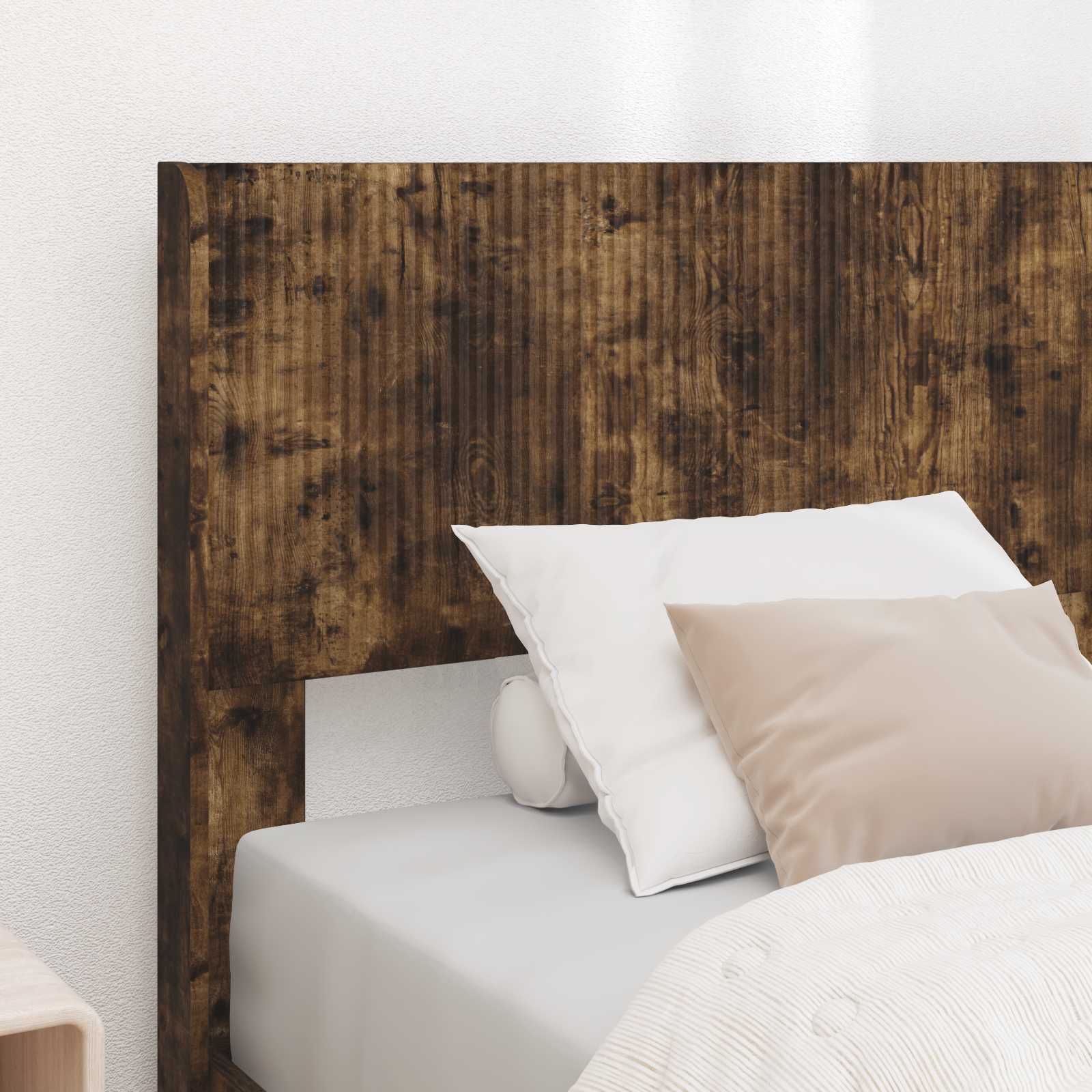Bedframe met opbergruimte en hoofdbord Gerookt eiken – afbeelding 3