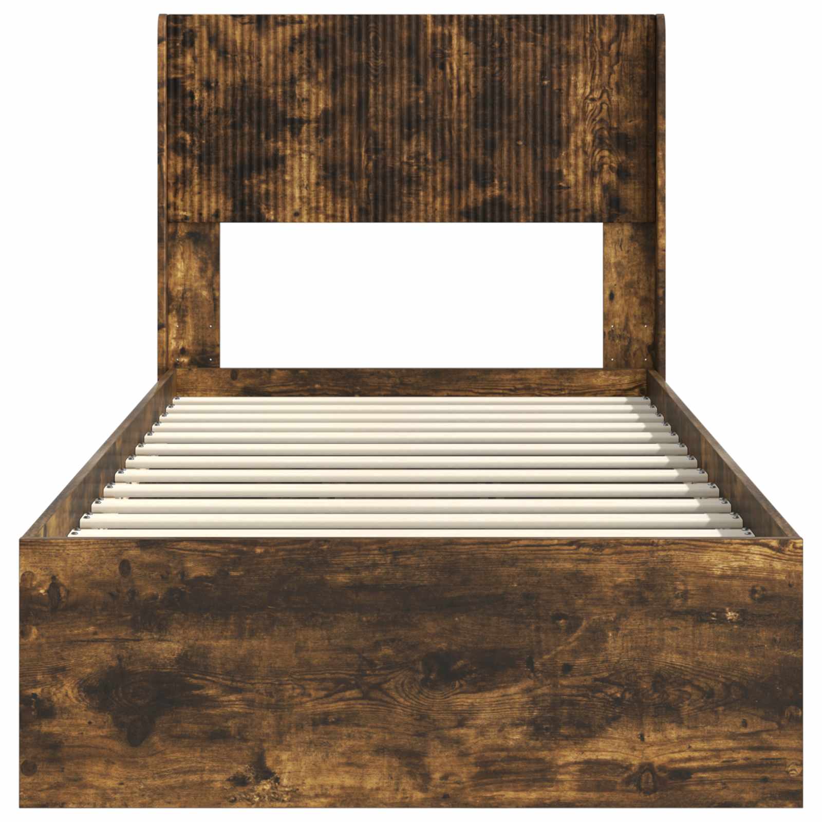Bedframe met opbergruimte en hoofdbord Gerookt eiken – afbeelding 6
