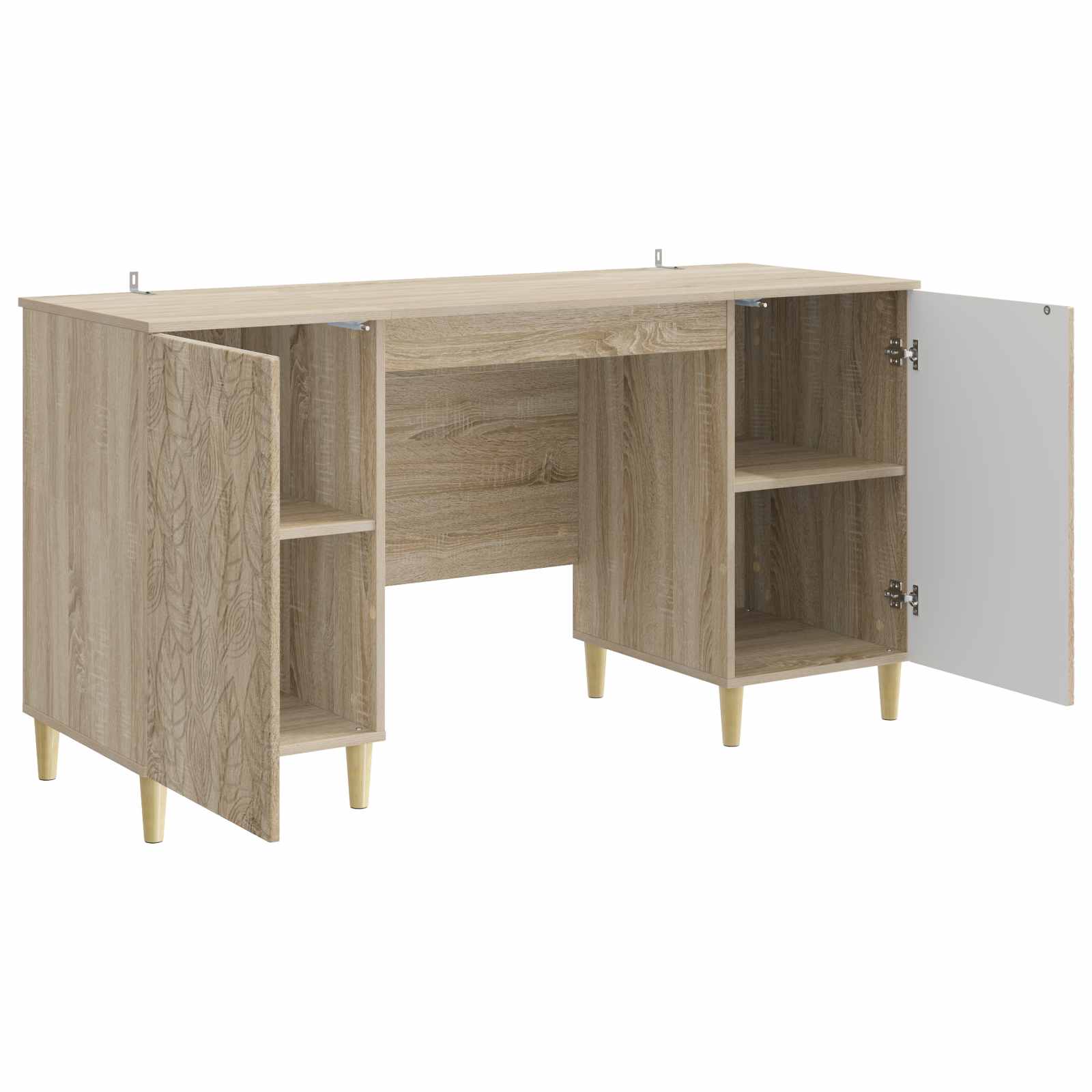 Bureau Sonoma Eiken Bewerkt hout 142,5 x 50 x 75 cm – afbeelding 3