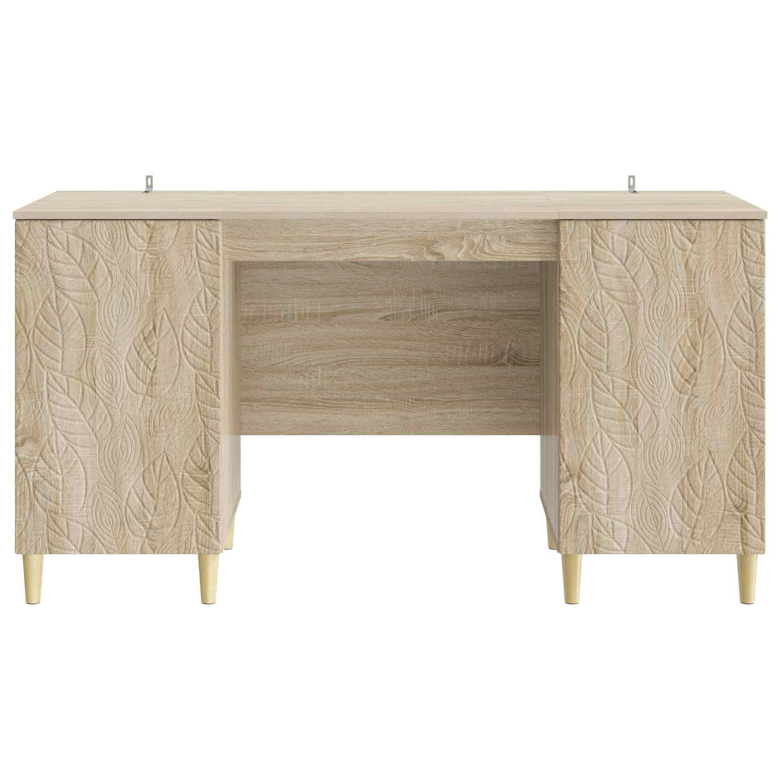 Bureau Sonoma Eiken Bewerkt hout 142,5 x 50 x 75 cm – afbeelding 4