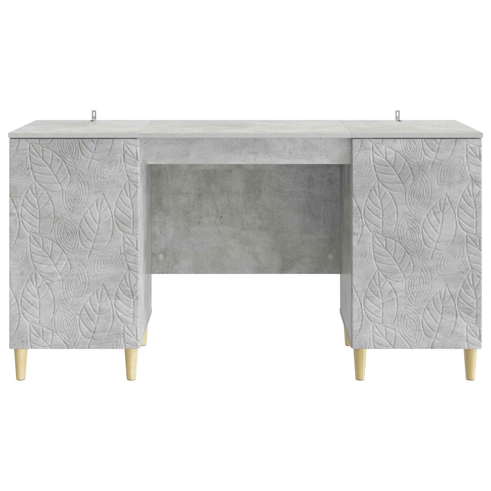 Bureau Betongrijs Bewerkt hout 142,5 x 50 x 75 cm – afbeelding 4