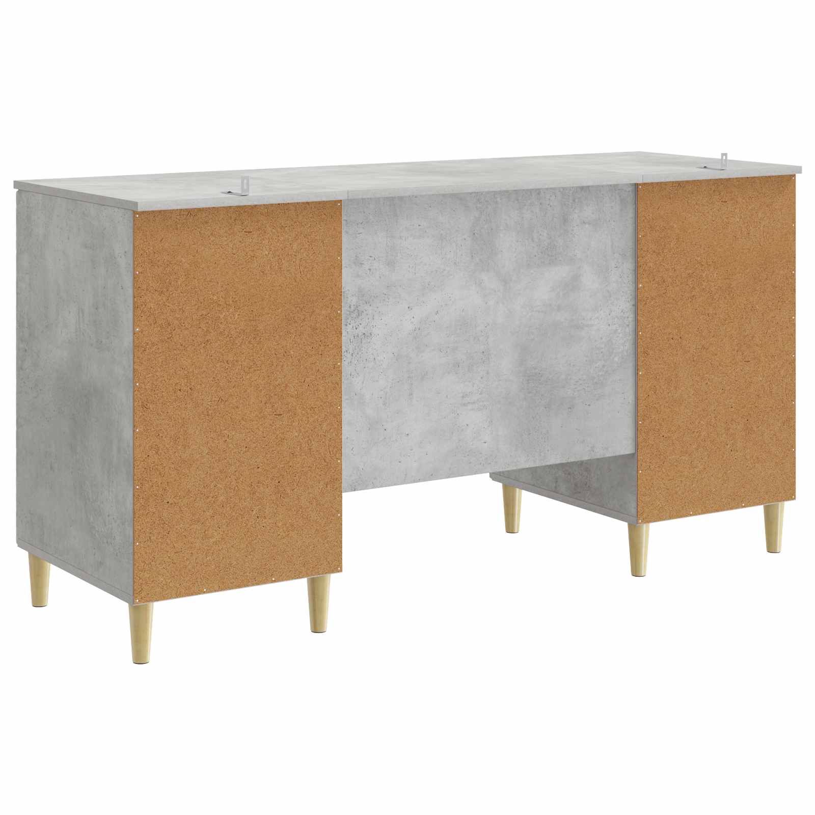 Bureau Betongrijs Bewerkt hout 142,5 x 50 x 75 cm – afbeelding 6