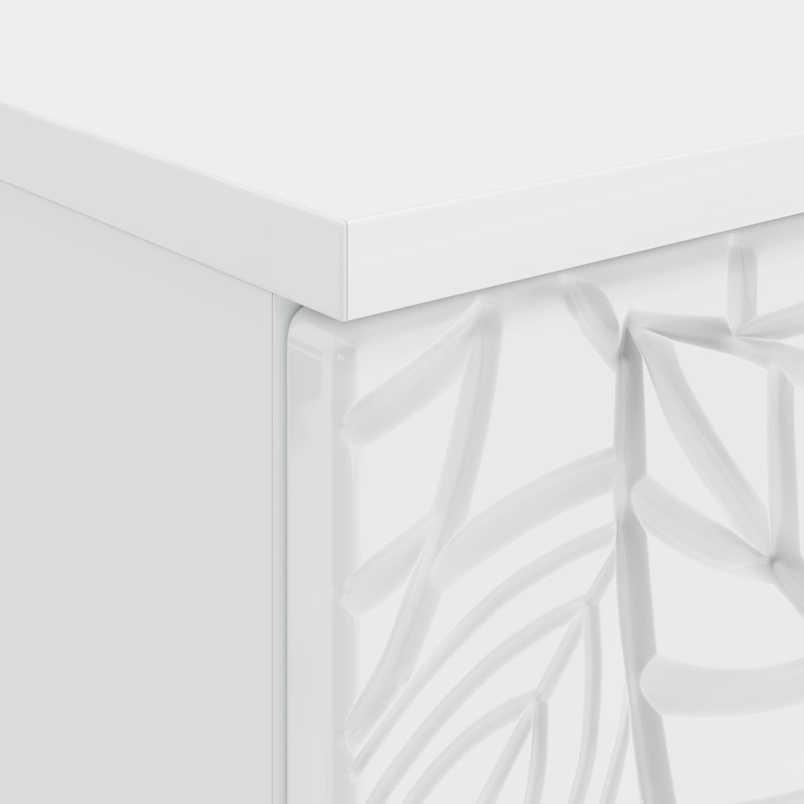 Bureau Hoogglans Wit Bewerkt hout 142,5 x 50 x 75 cm – afbeelding 7