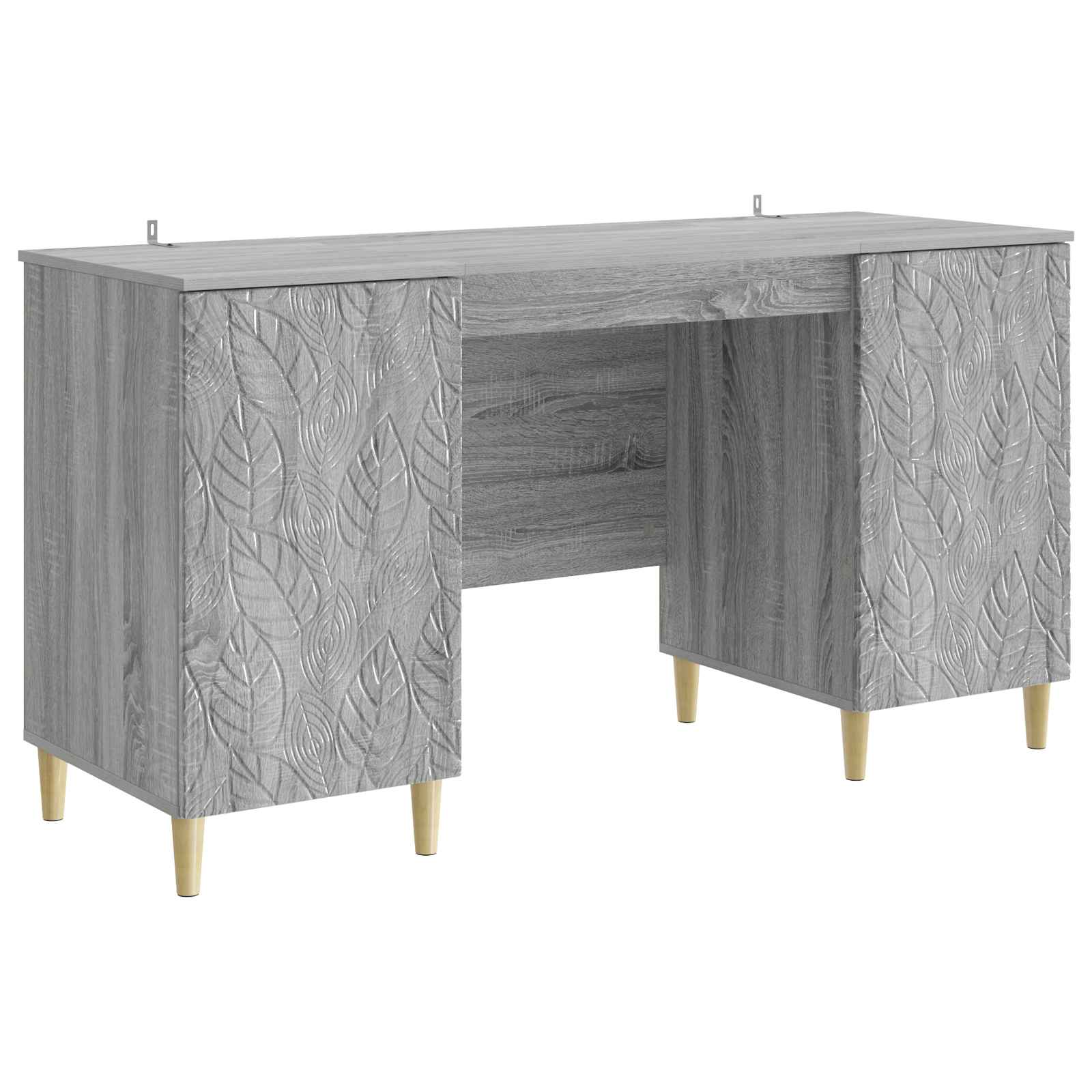Bureau Grijs Sonoma Bewerkt hout 142,5 x 50 x 75 cm – afbeelding 2