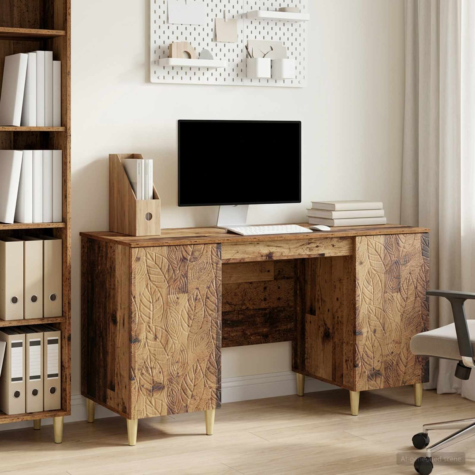 Bureau Oud hout Bewerkt hout 142,5 x 50 x 75 cm