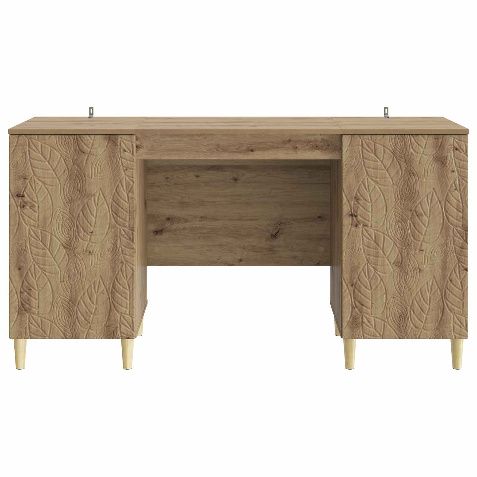 Bureau Artisanaal eiken Bewerkt hout 142,5 x 50 x 75 cm – afbeelding 4