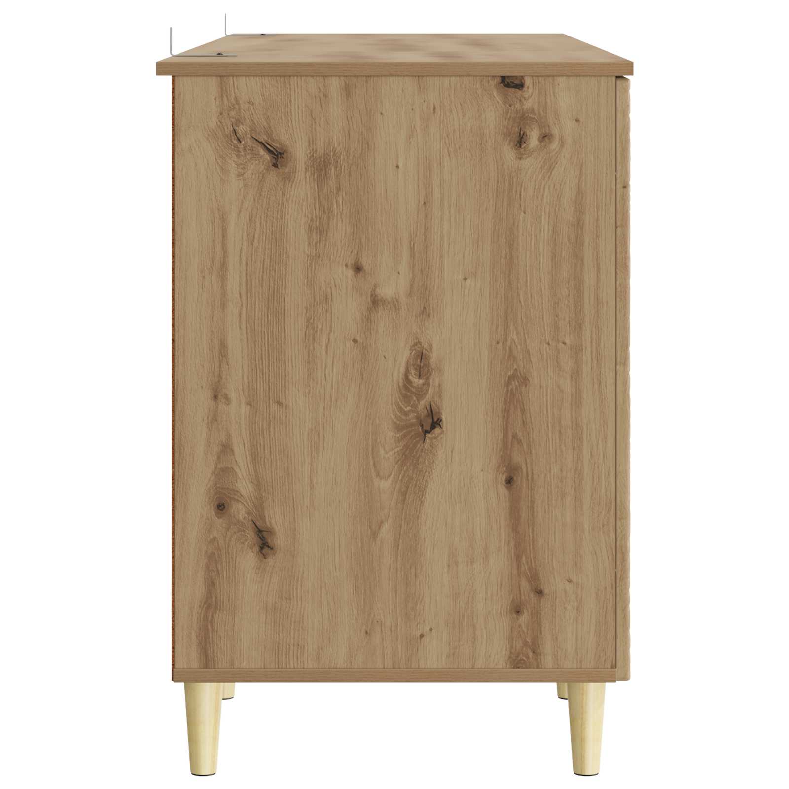 Bureau Artisanaal eiken Bewerkt hout 142,5 x 50 x 75 cm – afbeelding 5