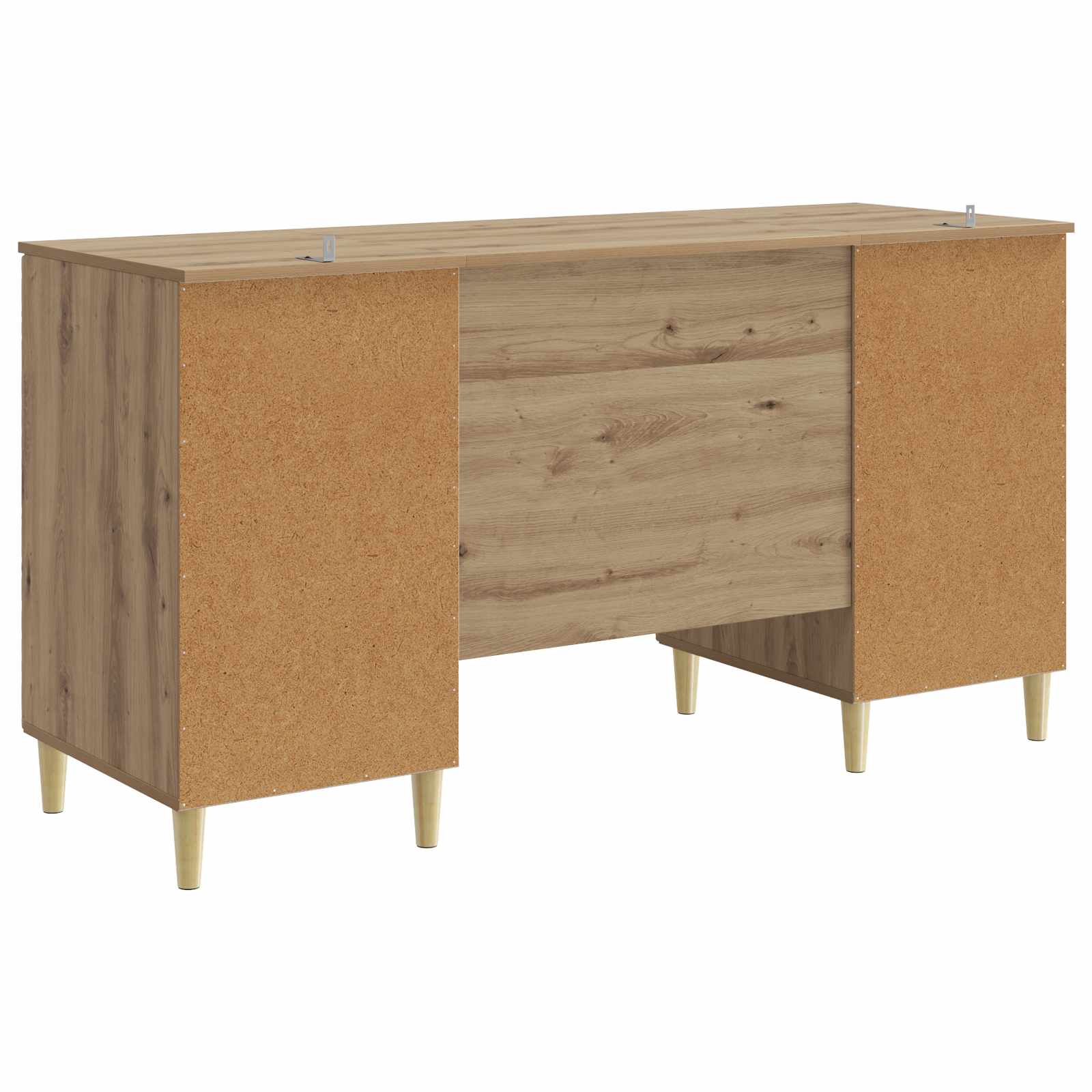Bureau Artisanaal eiken Bewerkt hout 142,5 x 50 x 75 cm – afbeelding 6