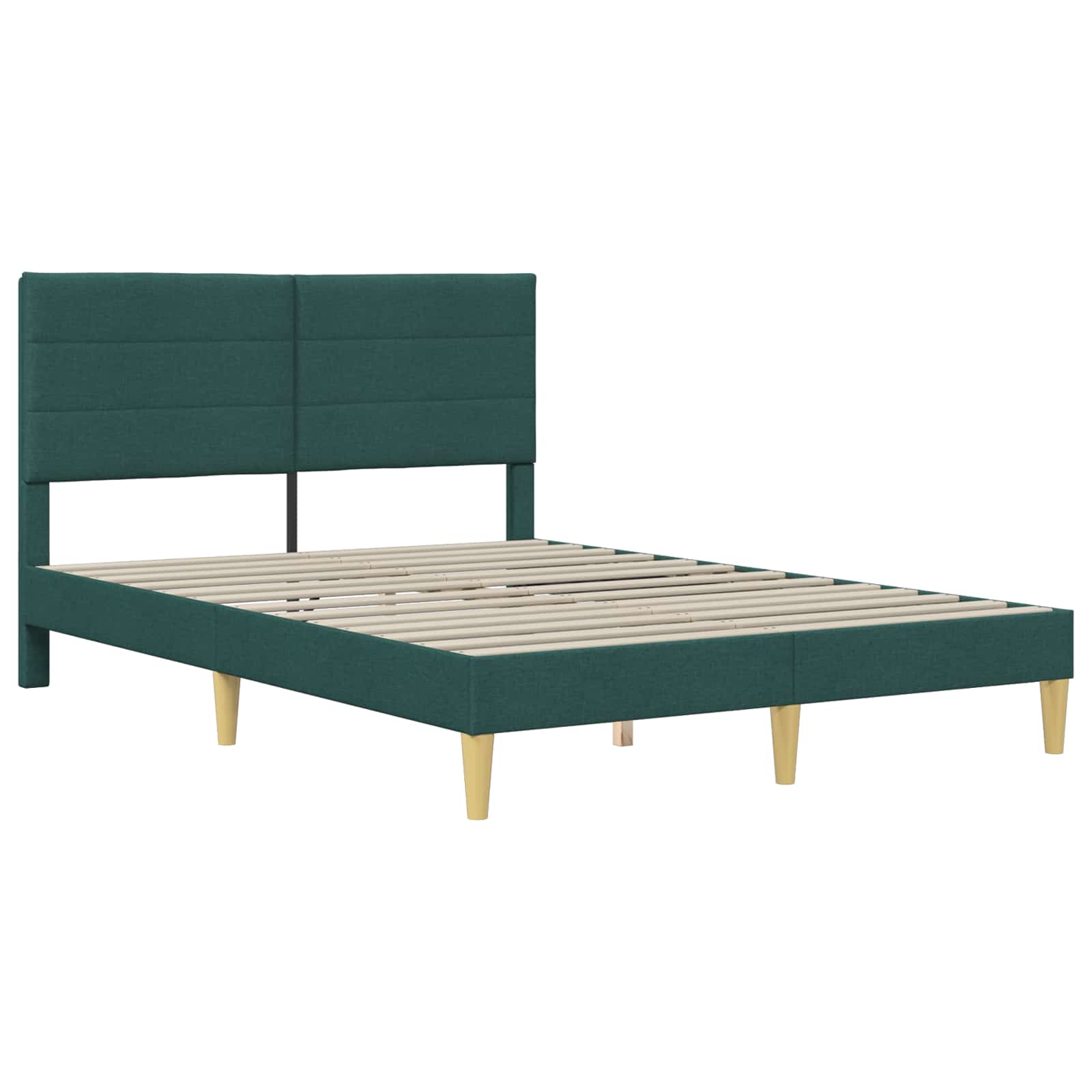 Bedframe met hoofdeinde Donkergrijs Stof – afbeelding 3