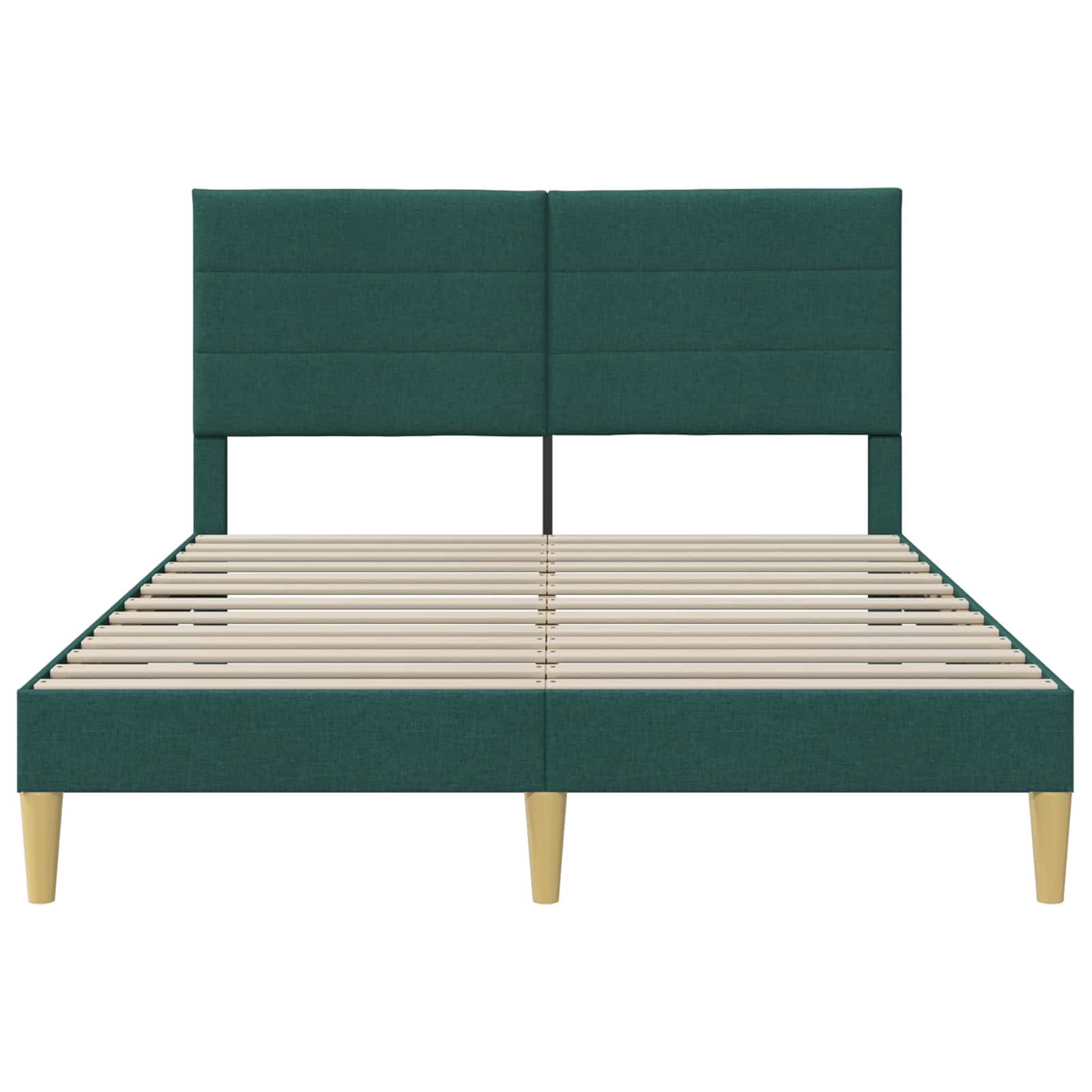 Bedframe met hoofdeinde Donkergrijs Stof – afbeelding 4