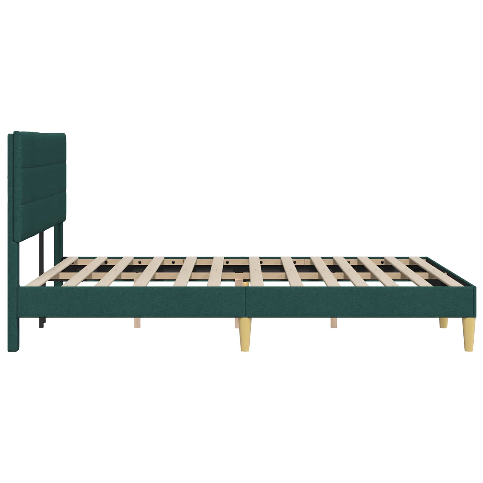 Bedframe met hoofdeinde Donkergrijs Stof – afbeelding 5