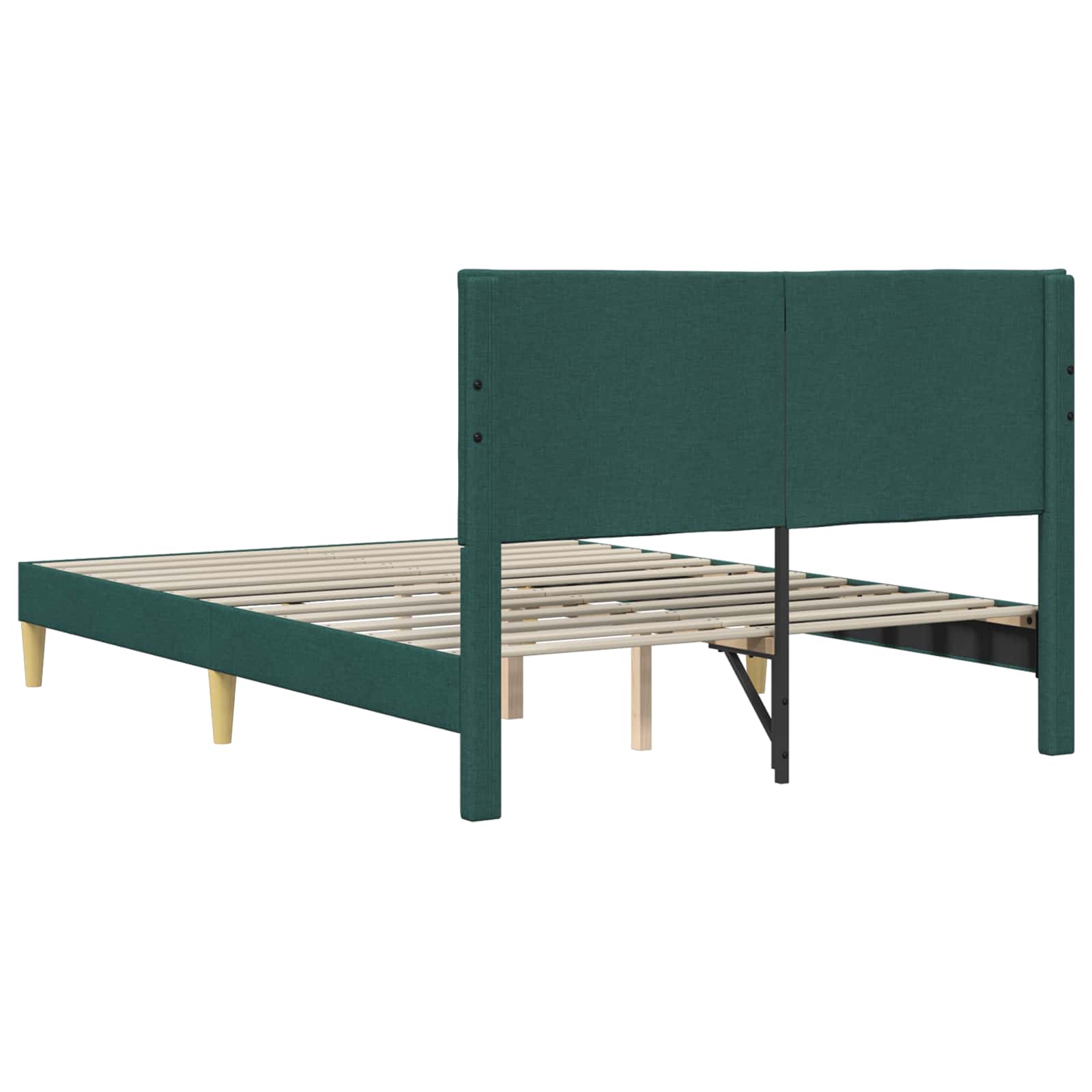 Bedframe met hoofdeinde Donkergrijs Stof – afbeelding 6