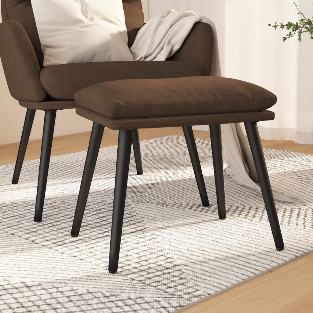 Voetenbank 45x29,5x35 cm stof bruin